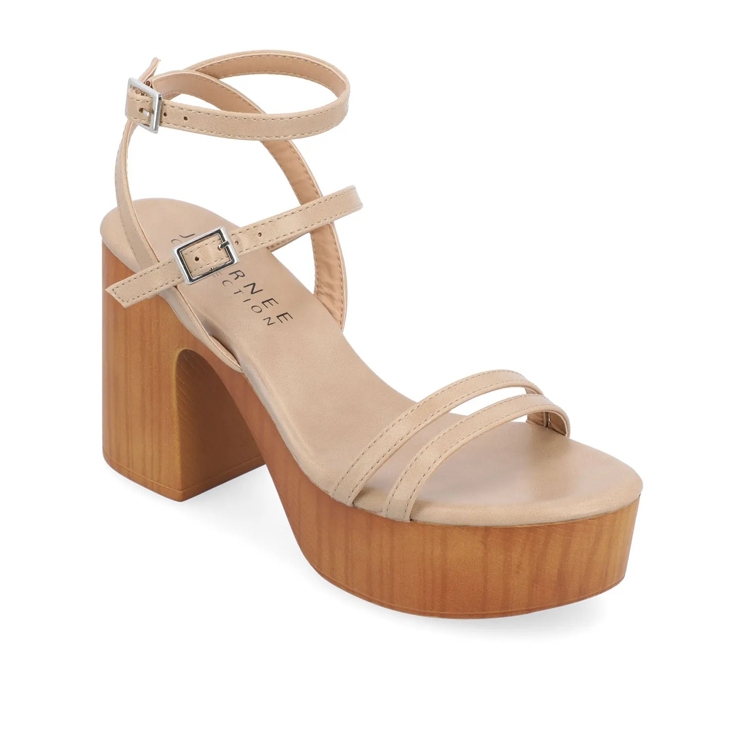 EMERYNN HEELED SANDALS IN FAUX LEATHER sea breeze