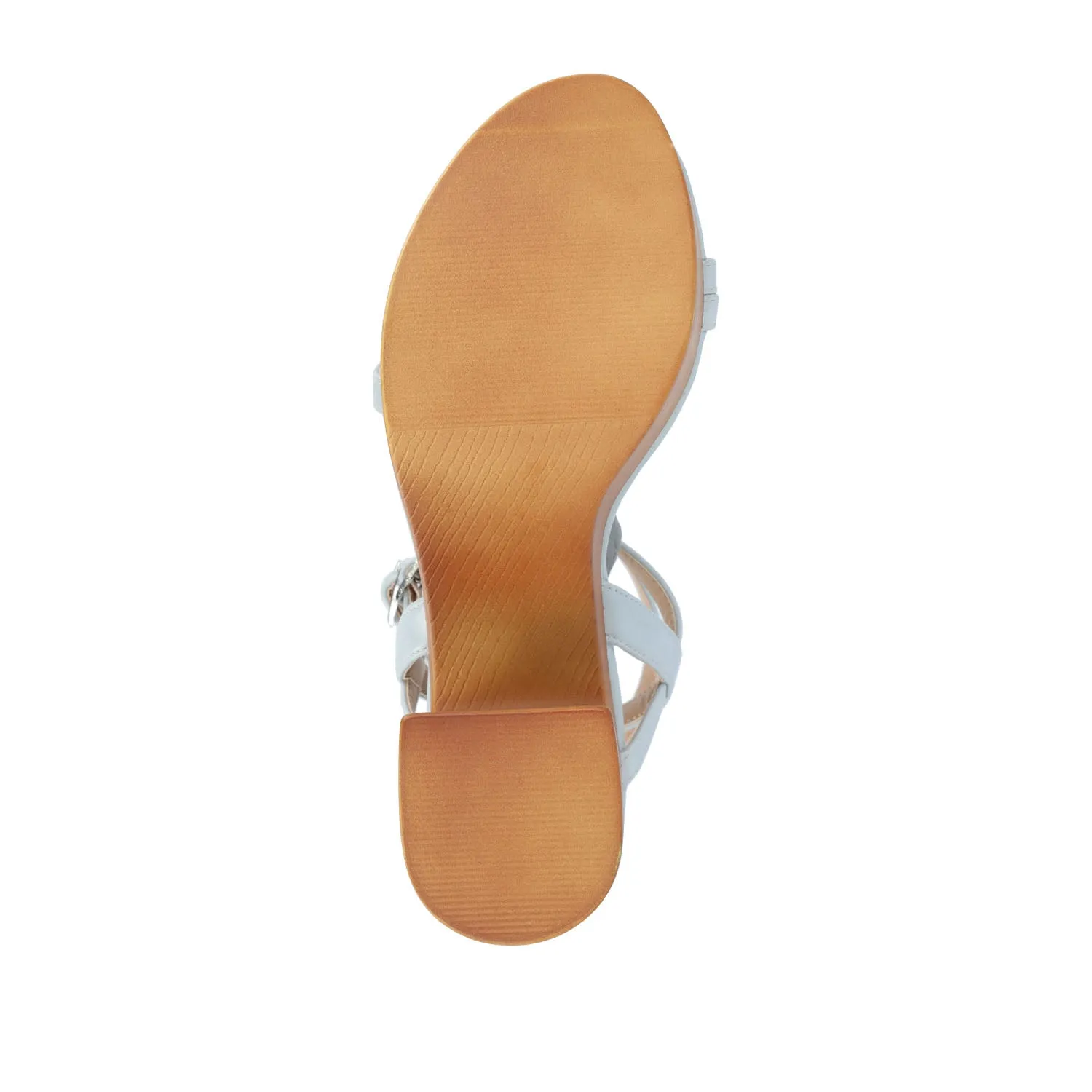 EMERYNN HEELED SANDALS IN FAUX LEATHER sea breeze