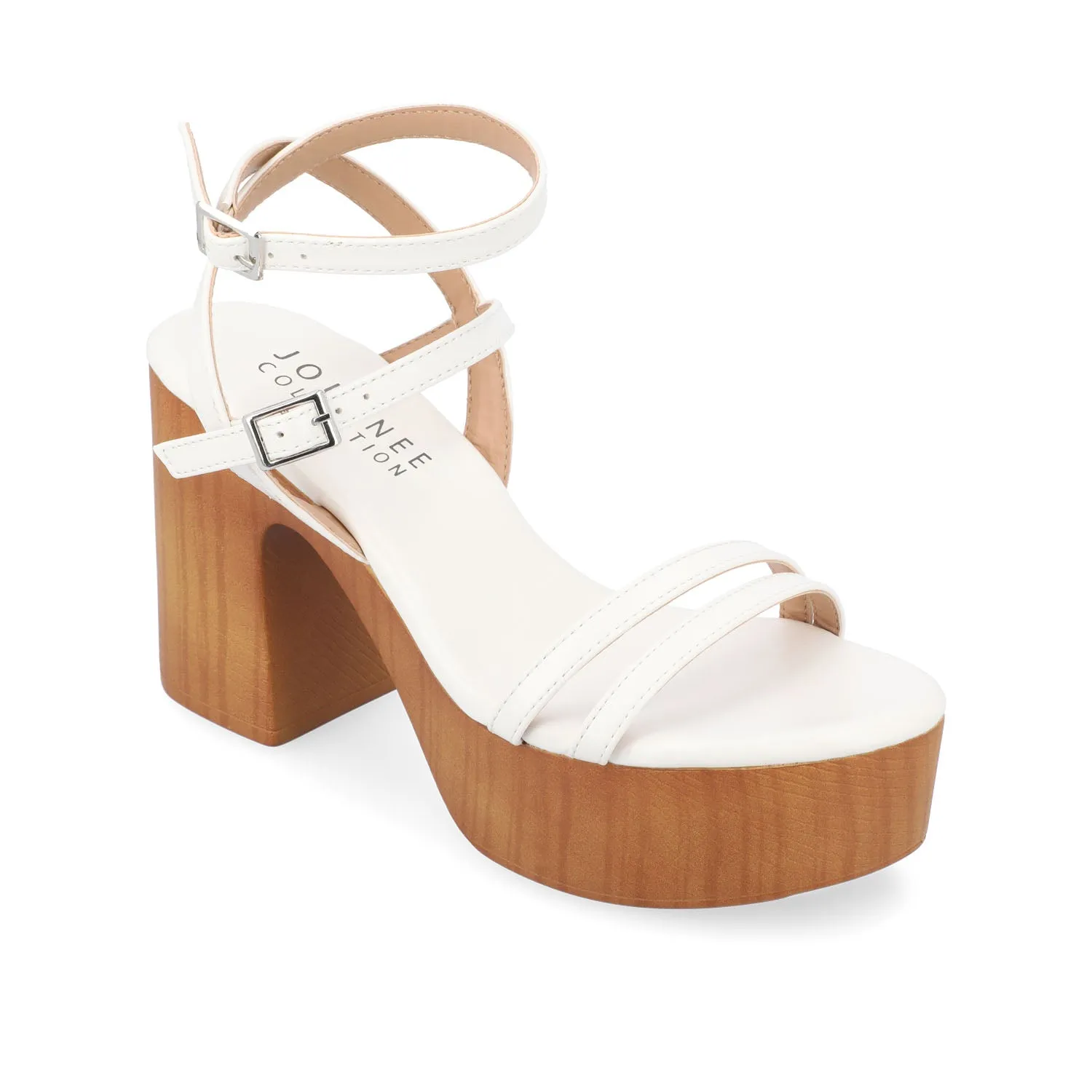 EMERYNN HEELED SANDALS IN FAUX LEATHER sea breeze