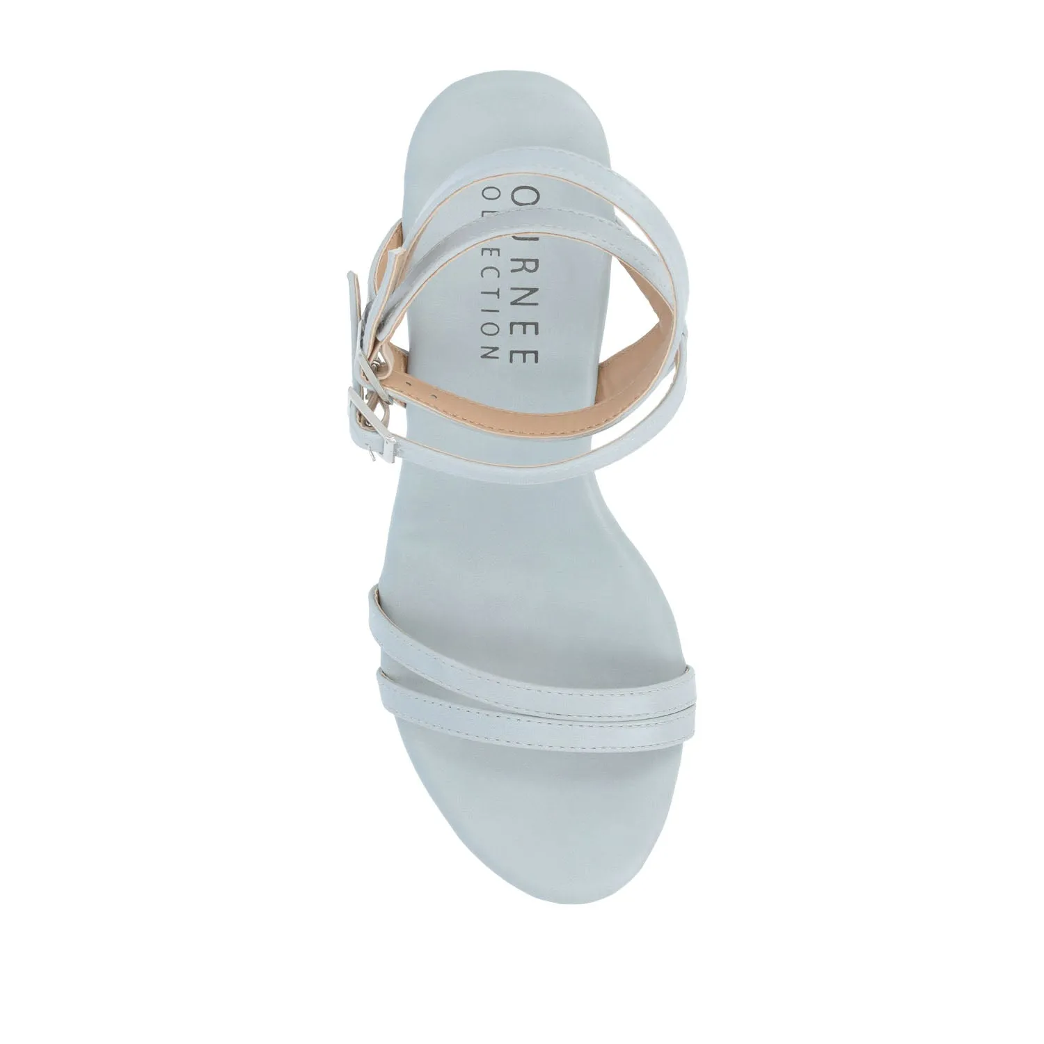 EMERYNN HEELED SANDALS IN FAUX LEATHER sea breeze