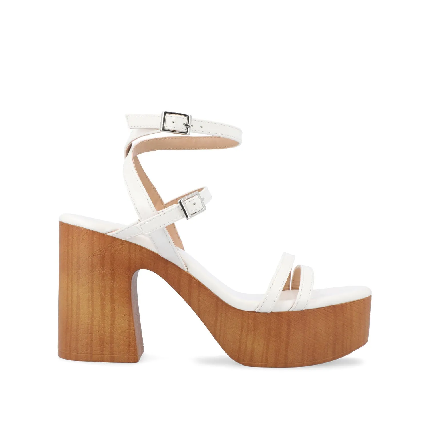 EMERYNN HEELED SANDALS IN FAUX LEATHER sea breeze