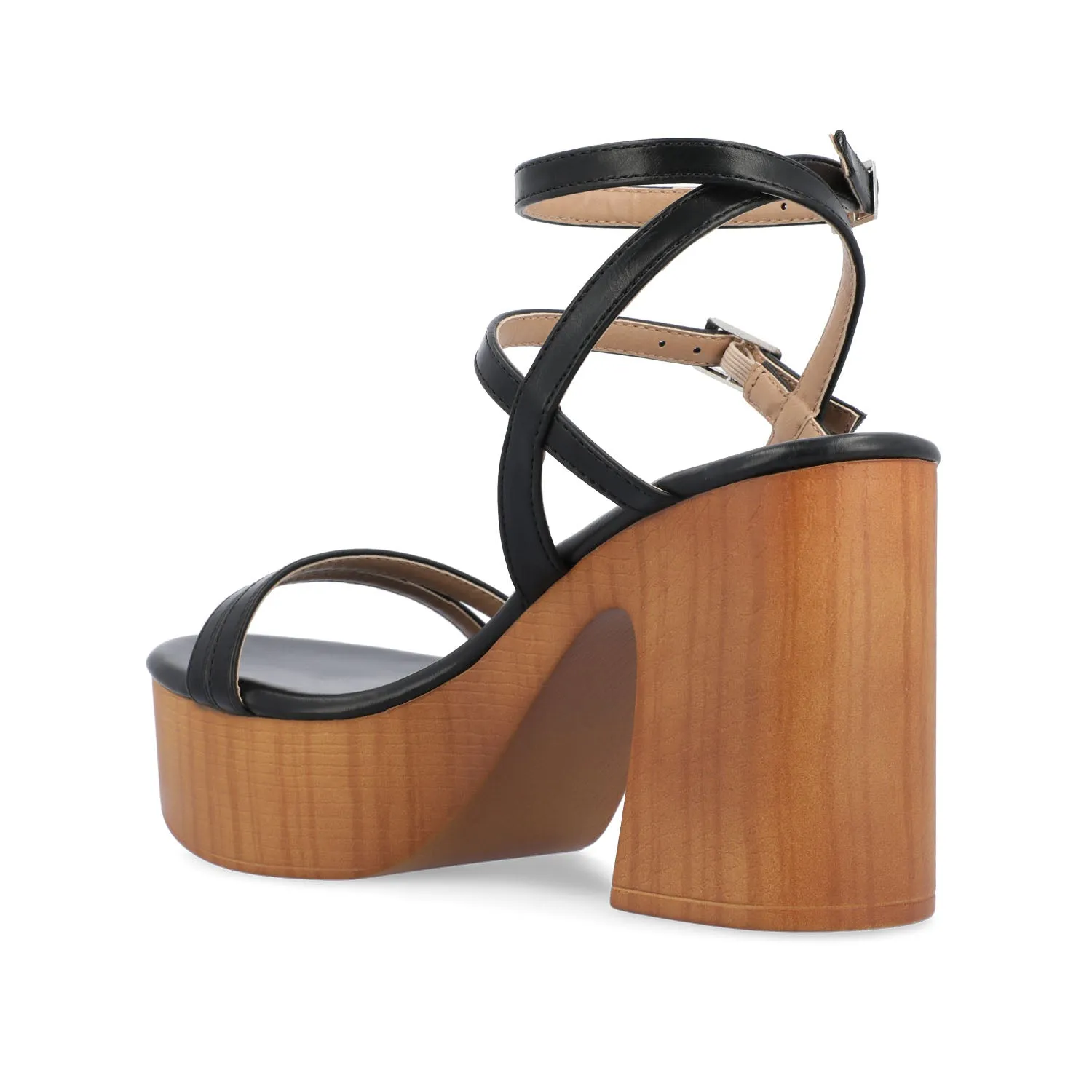 EMERYNN HEELED SANDALS IN FAUX LEATHER sea breeze