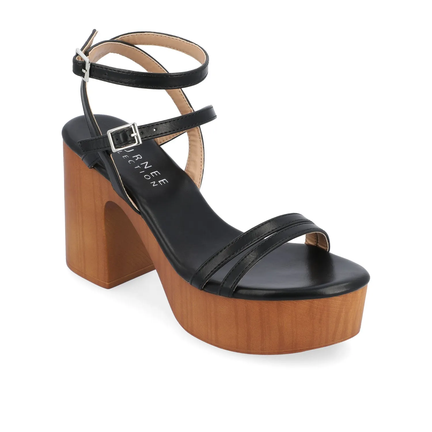 EMERYNN HEELED SANDALS IN FAUX LEATHER sea breeze