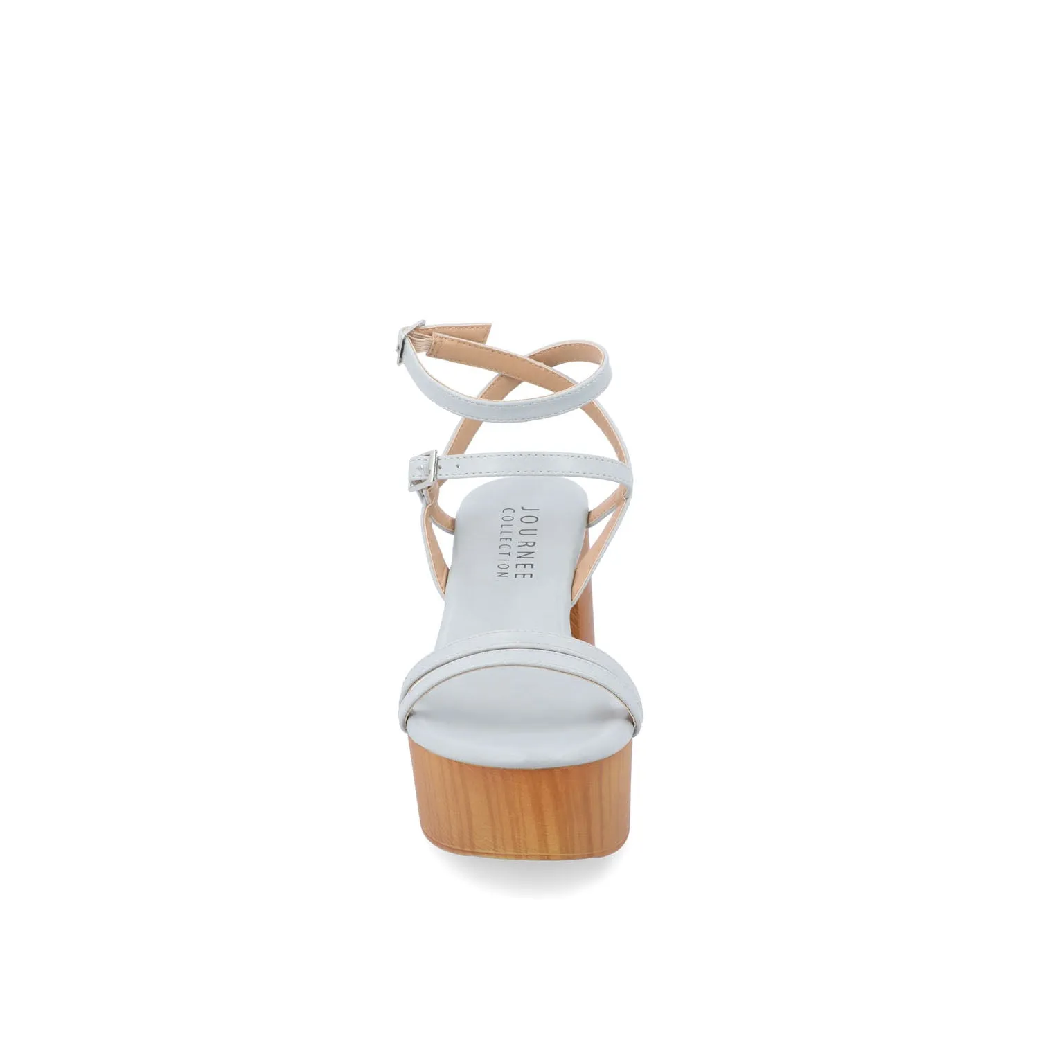 EMERYNN HEELED SANDALS IN FAUX LEATHER sea breeze