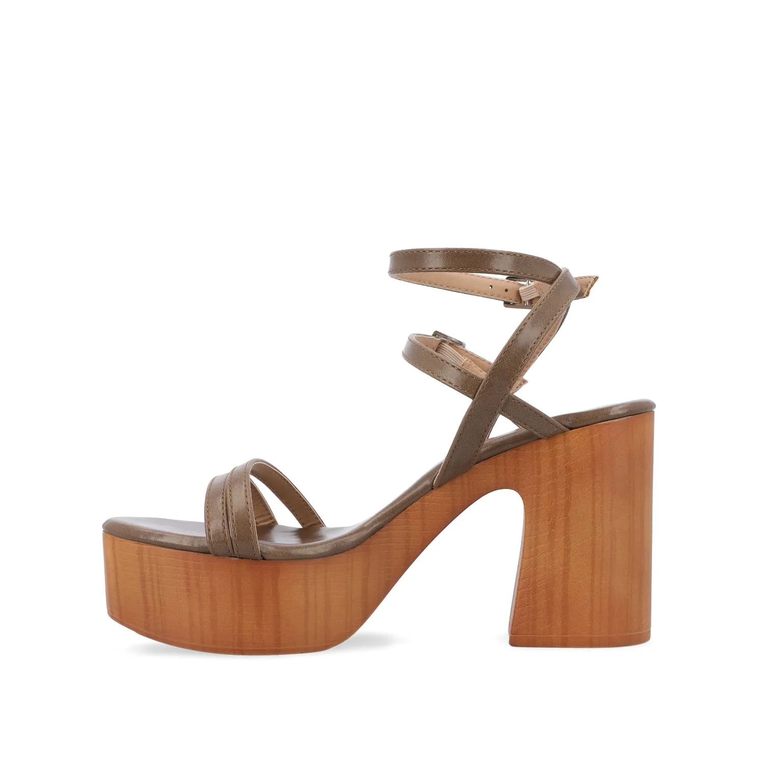 EMERYNN HEELED SANDALS IN FAUX LEATHER sea breeze