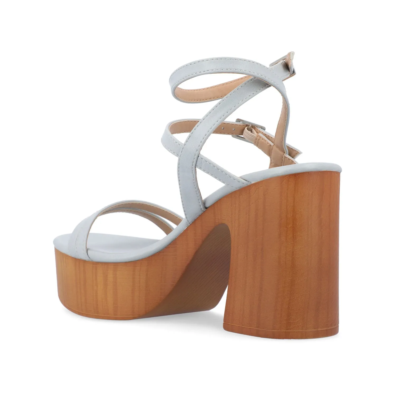 EMERYNN HEELED SANDALS IN FAUX LEATHER sea breeze
