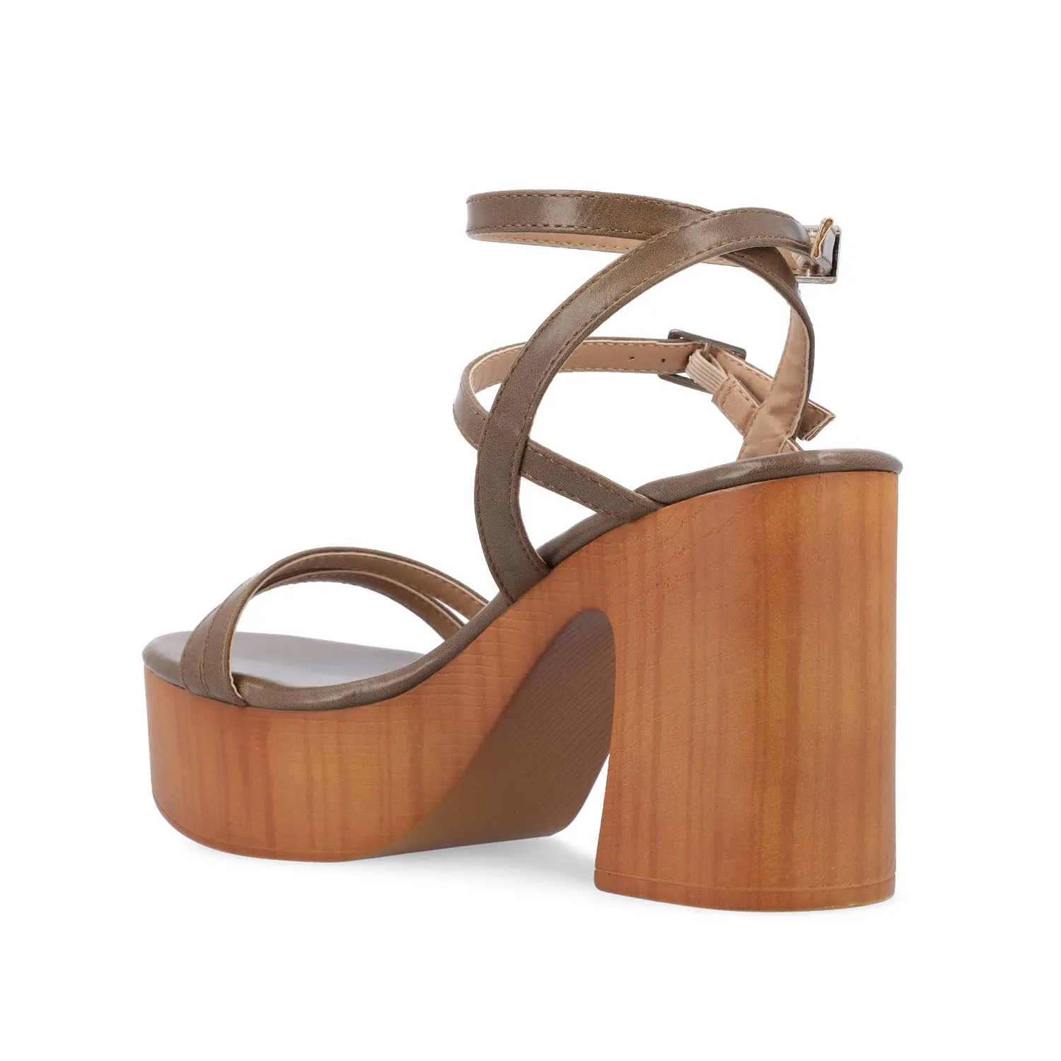 EMERYNN HEELED SANDALS IN FAUX LEATHER sea breeze