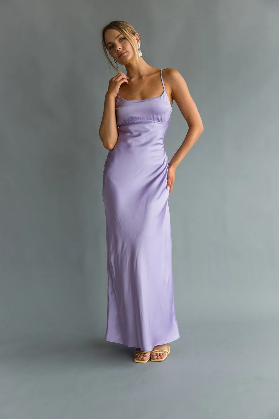 Emryn Open Back Maxi Dress tea green