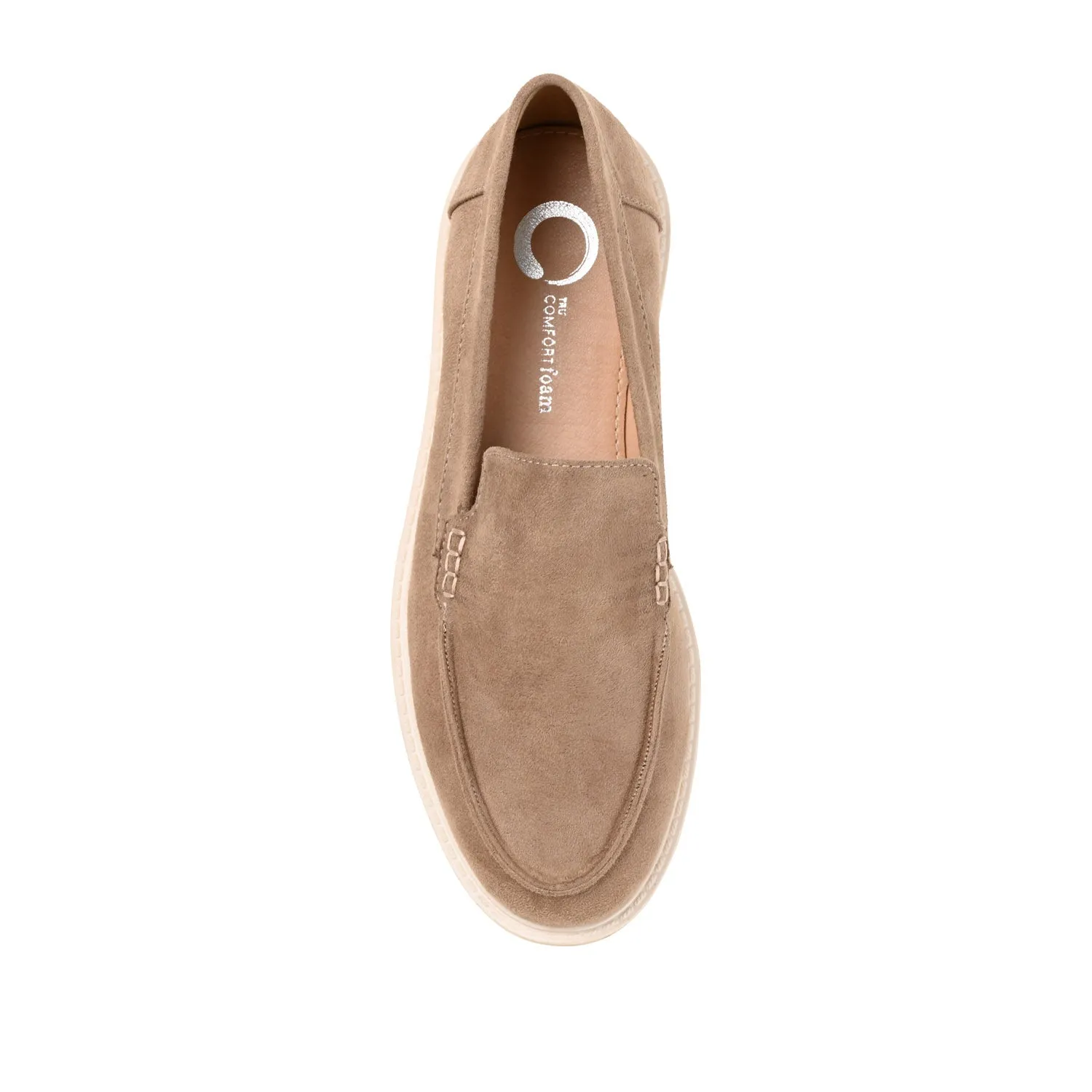 ERIKA LOAFER FLATS IN FAUX SUEDE round tip
