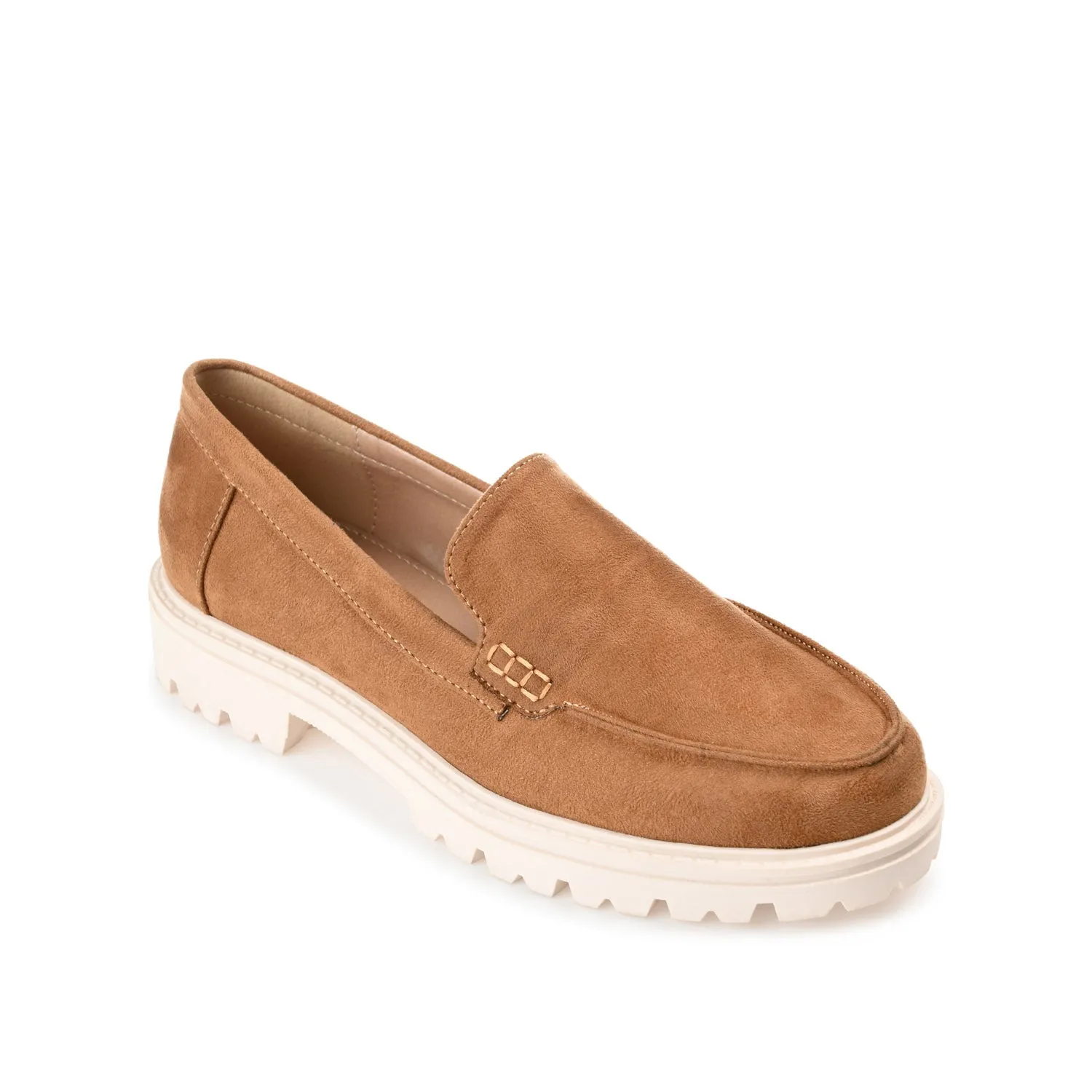 ERIKA LOAFER FLATS IN FAUX SUEDE round tip