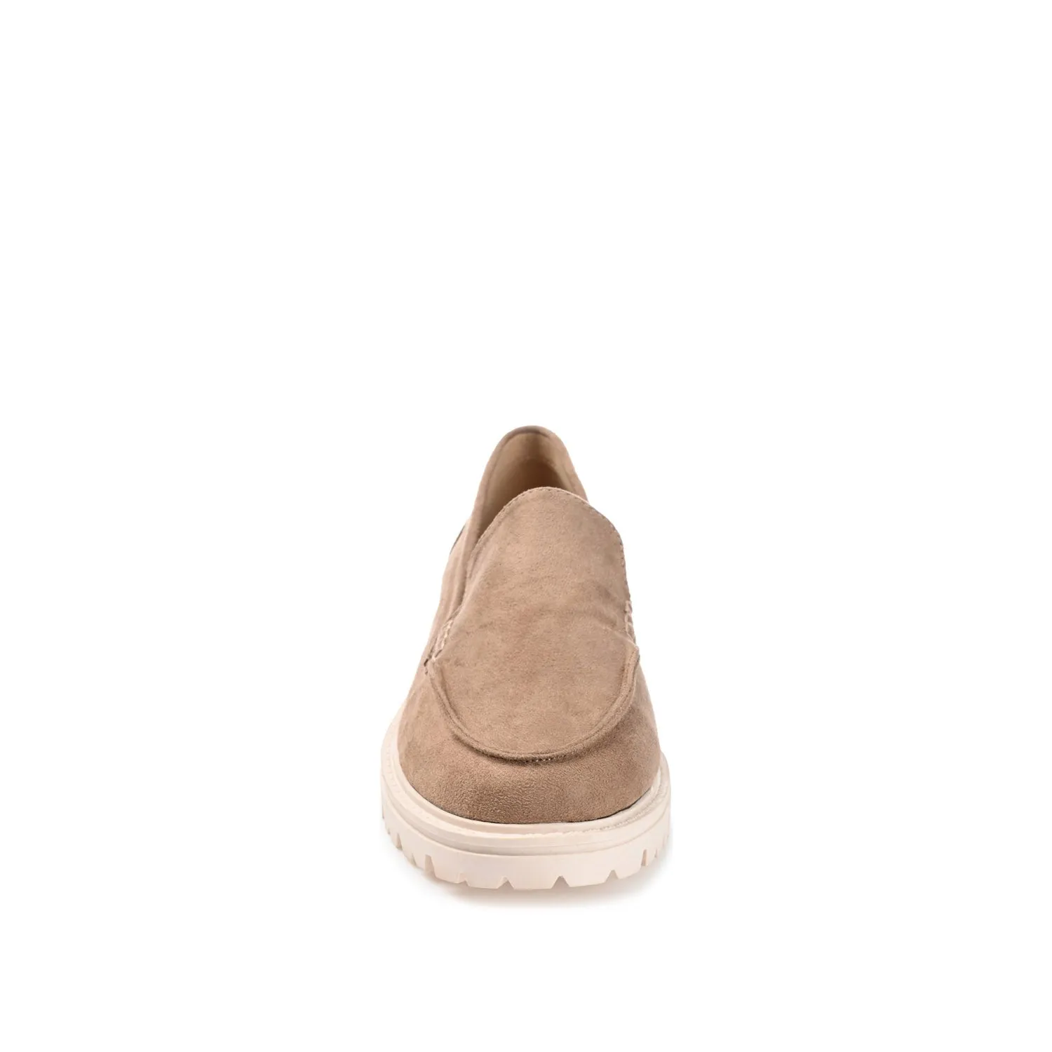 ERIKA LOAFER FLATS IN FAUX SUEDE round tip