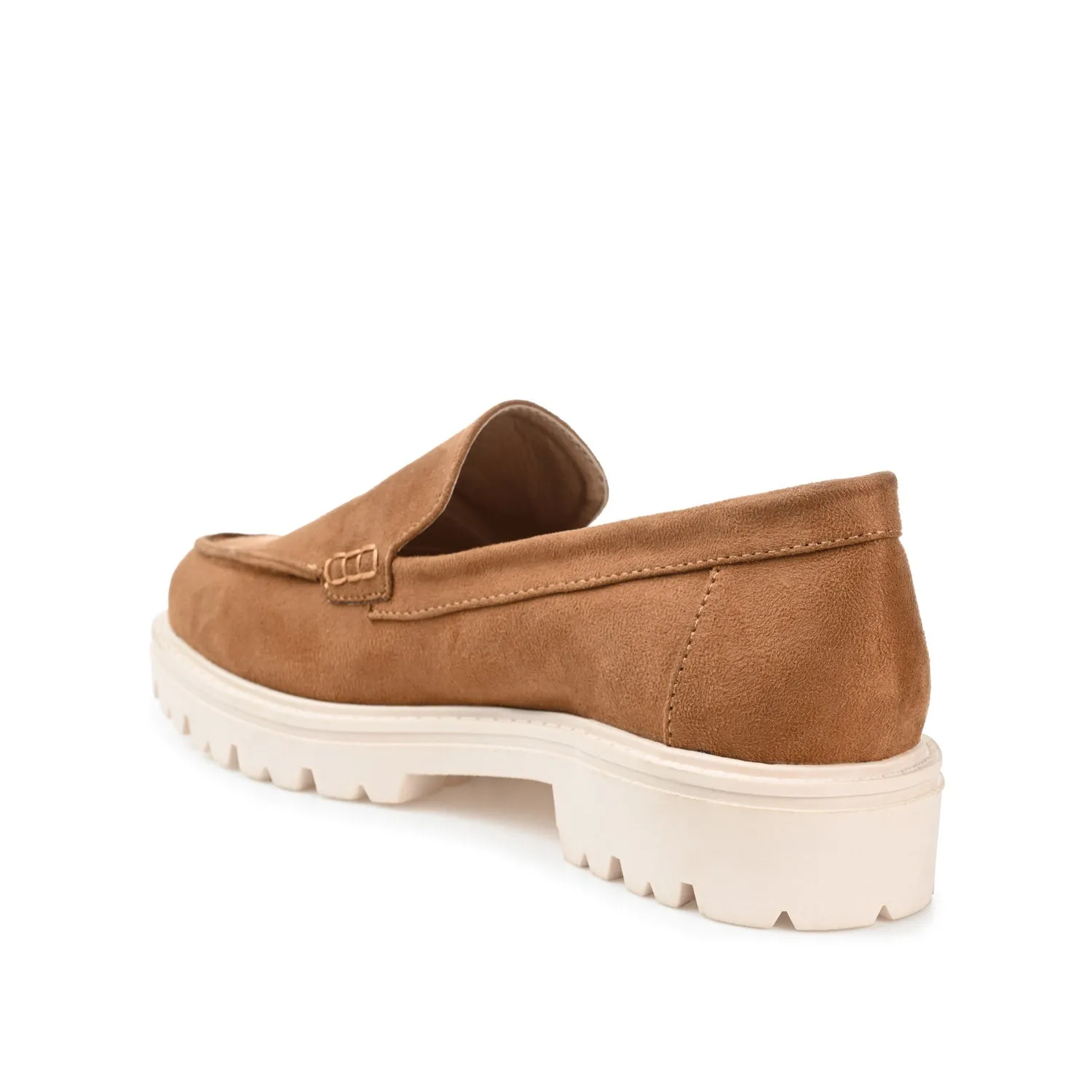 ERIKA LOAFER FLATS IN FAUX SUEDE round tip