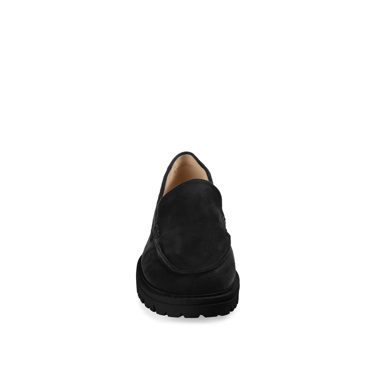 ERIKA LOAFER FLATS IN FAUX SUEDE round tip