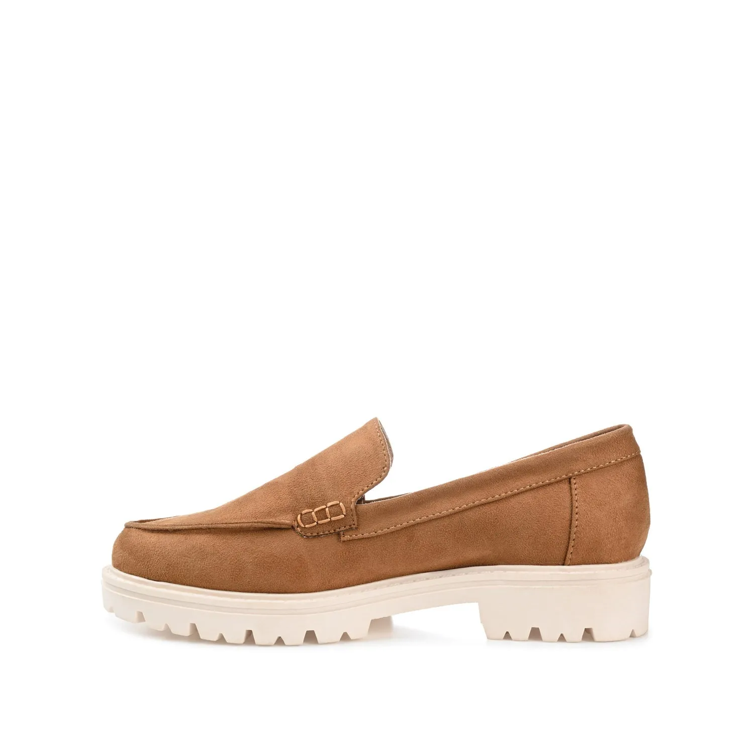ERIKA LOAFER FLATS IN FAUX SUEDE round tip