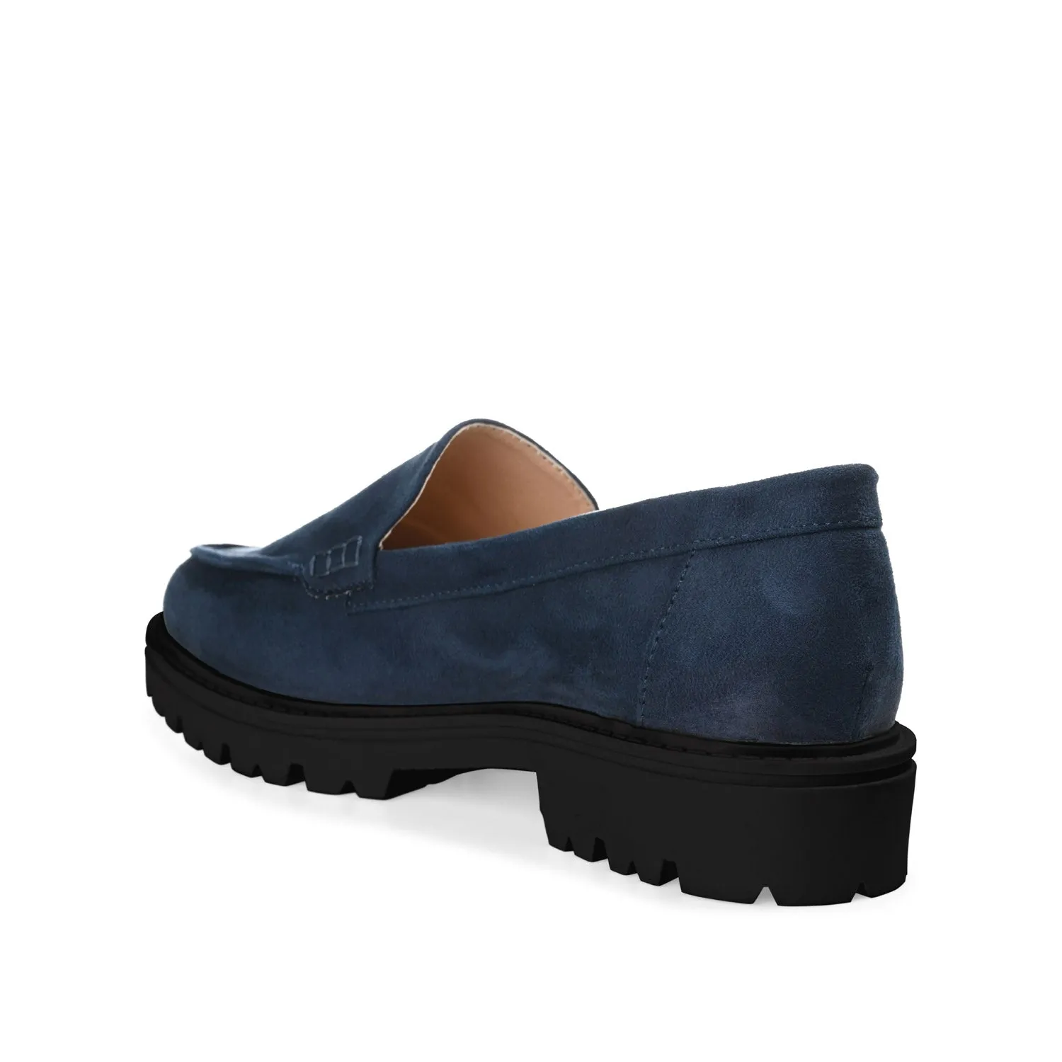 ERIKA LOAFER FLATS IN FAUX SUEDE round tip