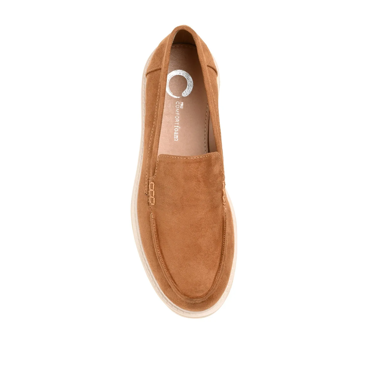 ERIKA LOAFER FLATS IN FAUX SUEDE round tip