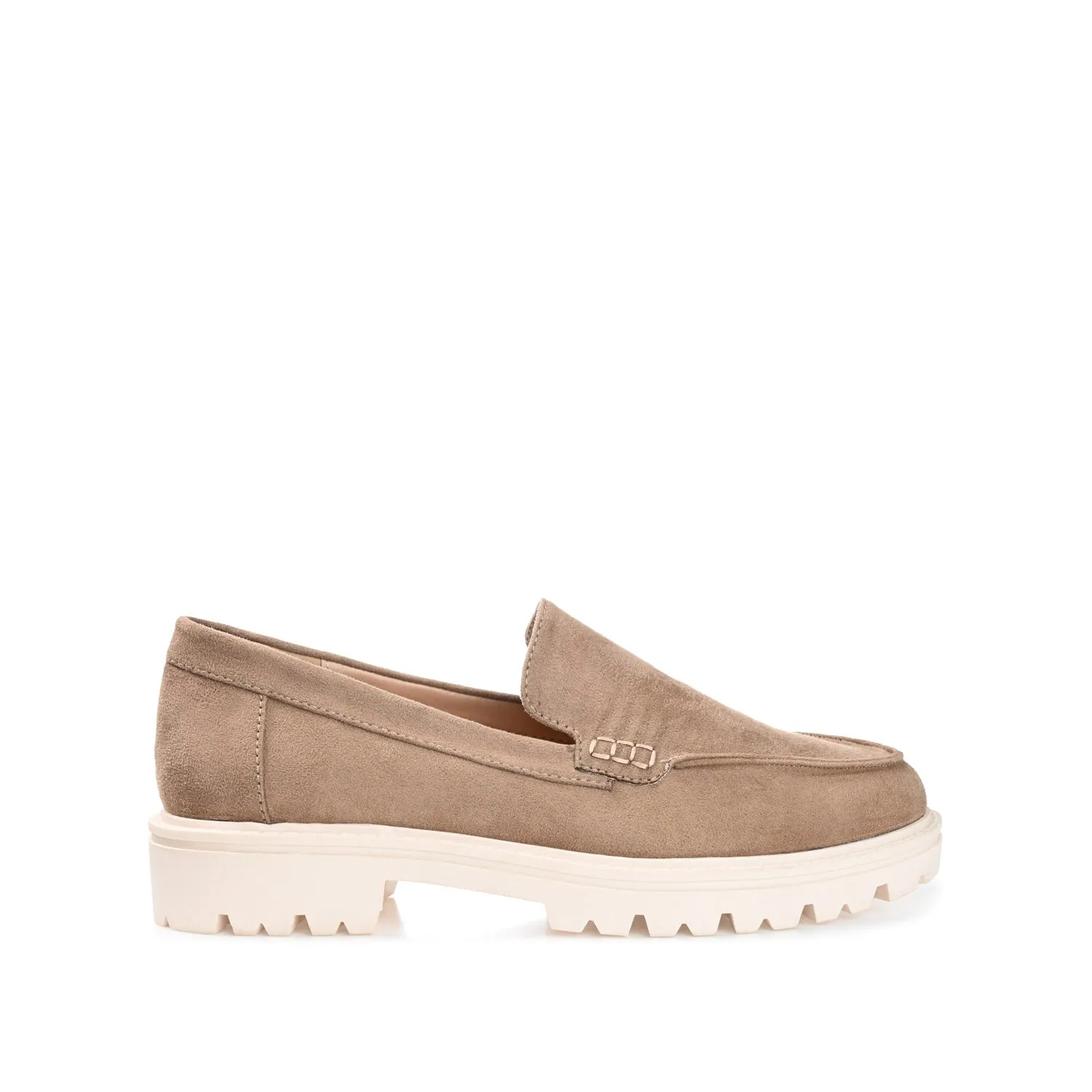 ERIKA LOAFER FLATS IN FAUX SUEDE round tip