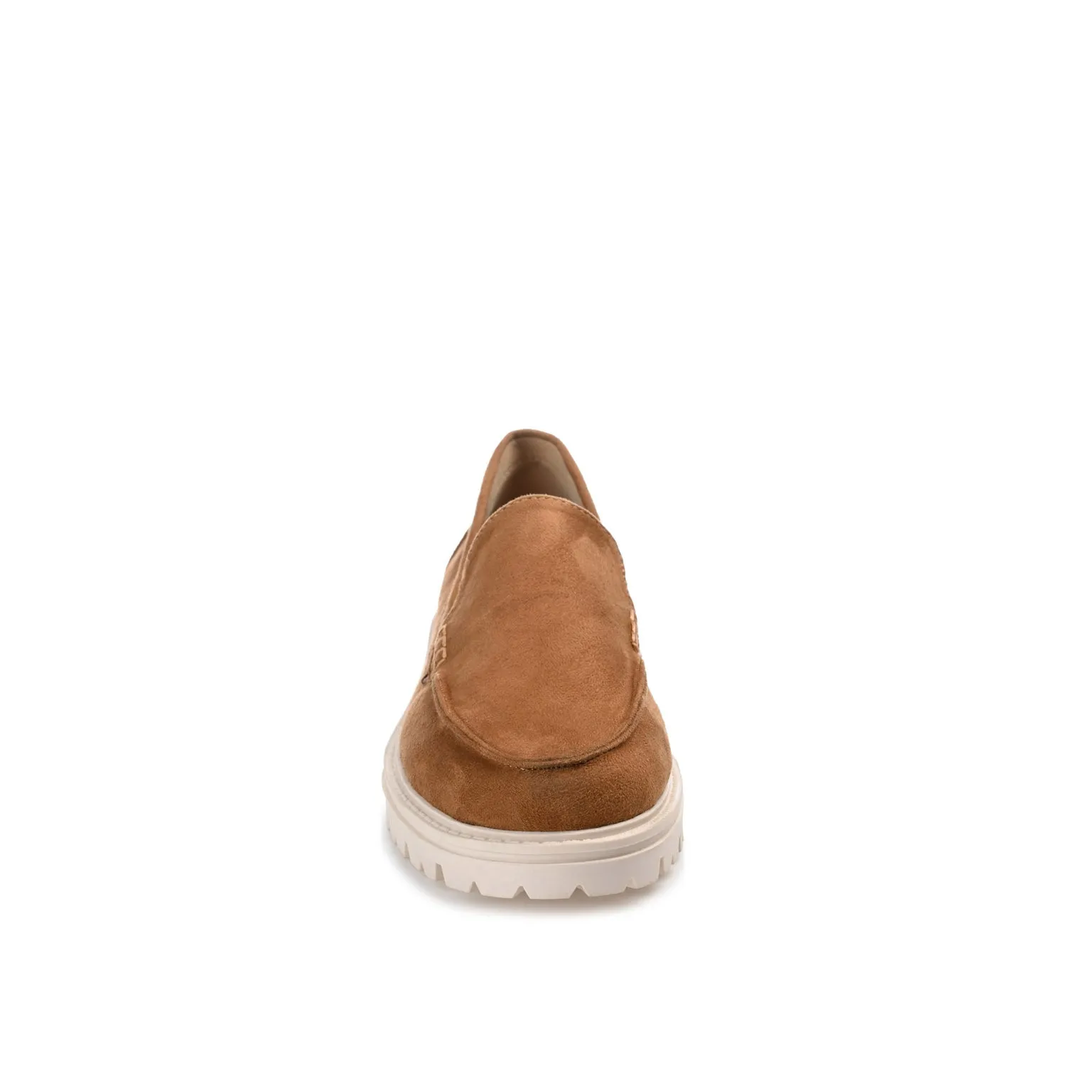 ERIKA LOAFER FLATS IN FAUX SUEDE round tip