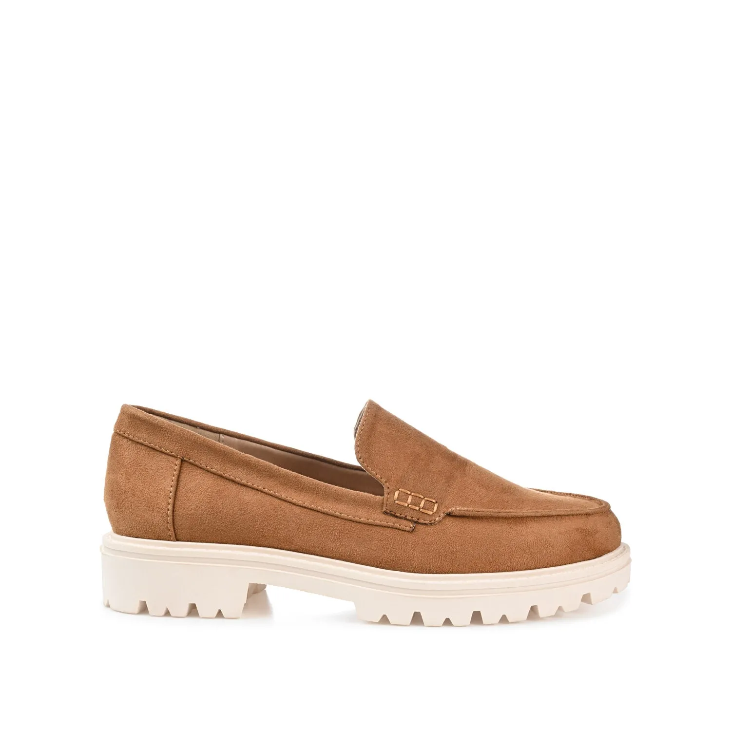 ERIKA LOAFER FLATS IN FAUX SUEDE round tip