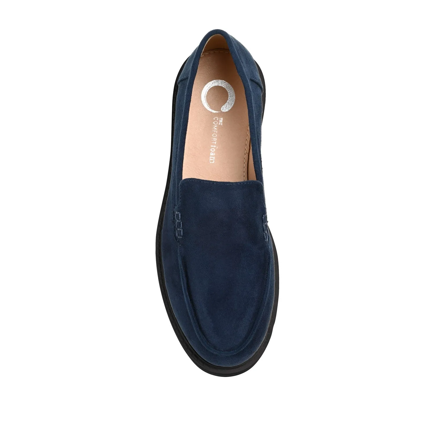 ERIKA LOAFER FLATS IN FAUX SUEDE round tip