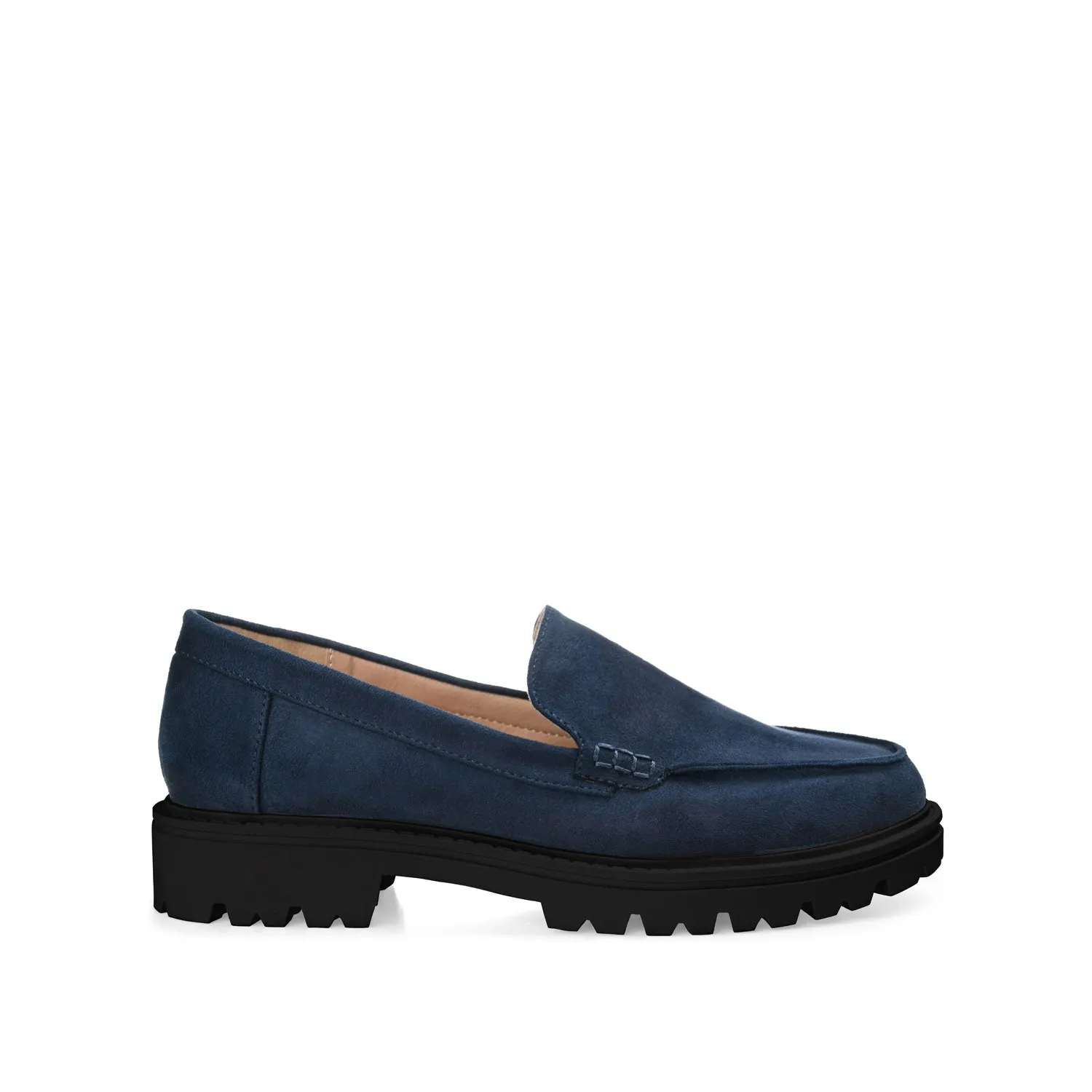 ERIKA LOAFER FLATS IN FAUX SUEDE round tip