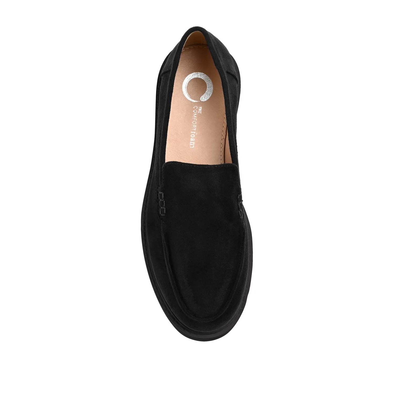 ERIKA LOAFER FLATS IN FAUX SUEDE round tip