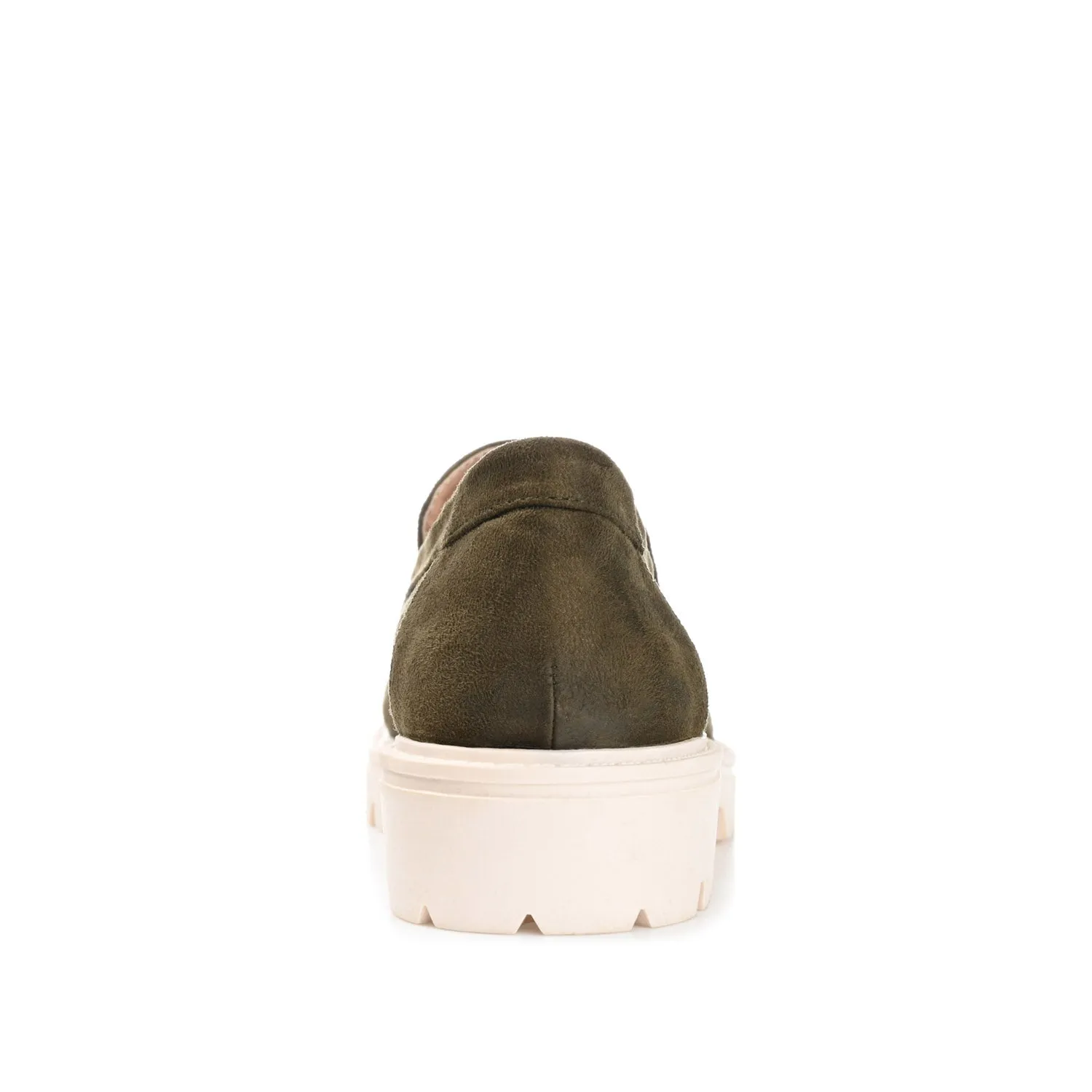ERIKA LOAFER FLATS IN FAUX SUEDE round tip