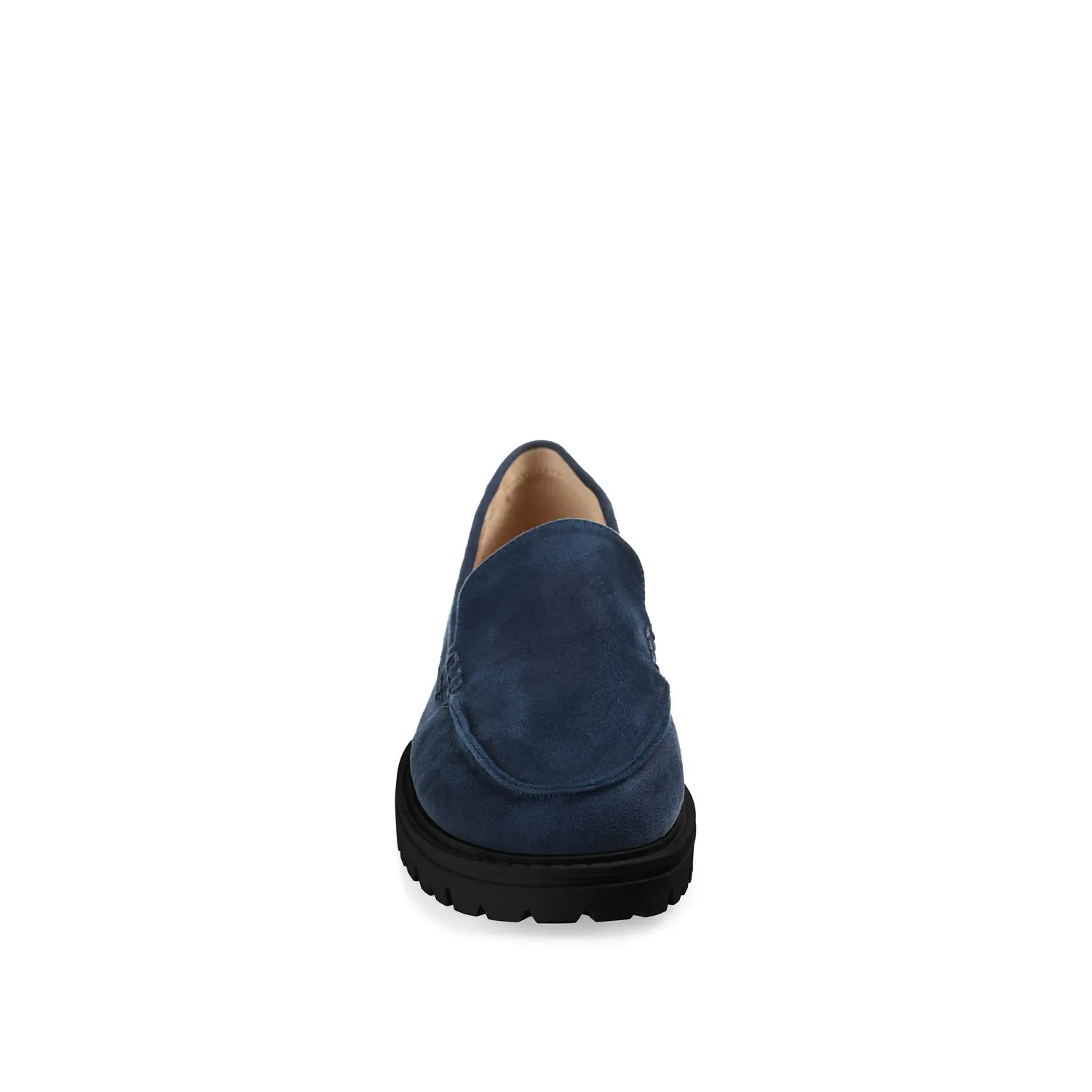 ERIKA LOAFER FLATS IN FAUX SUEDE round tip