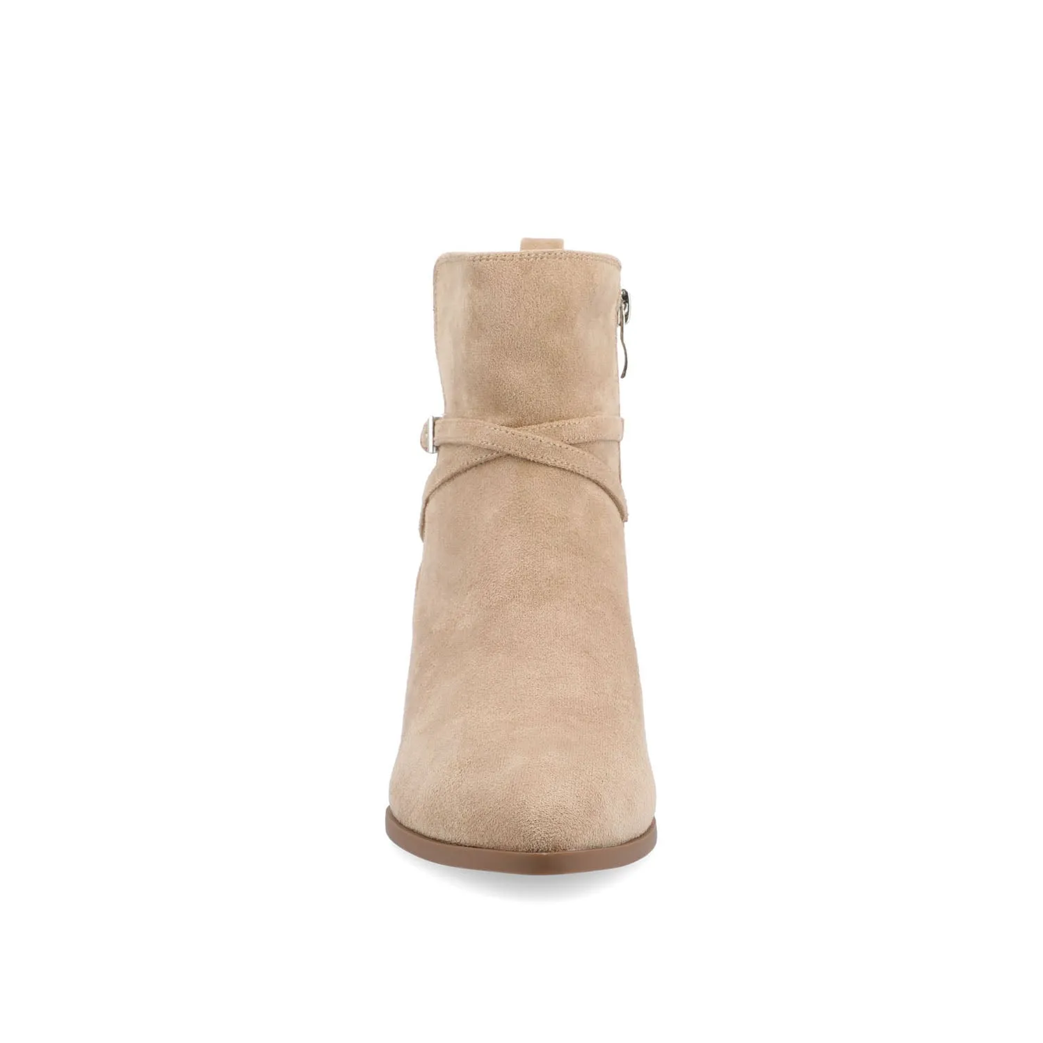 ESTELLE BLOCK HEELED BOOTIES IN FAUX LEATHER wind block
