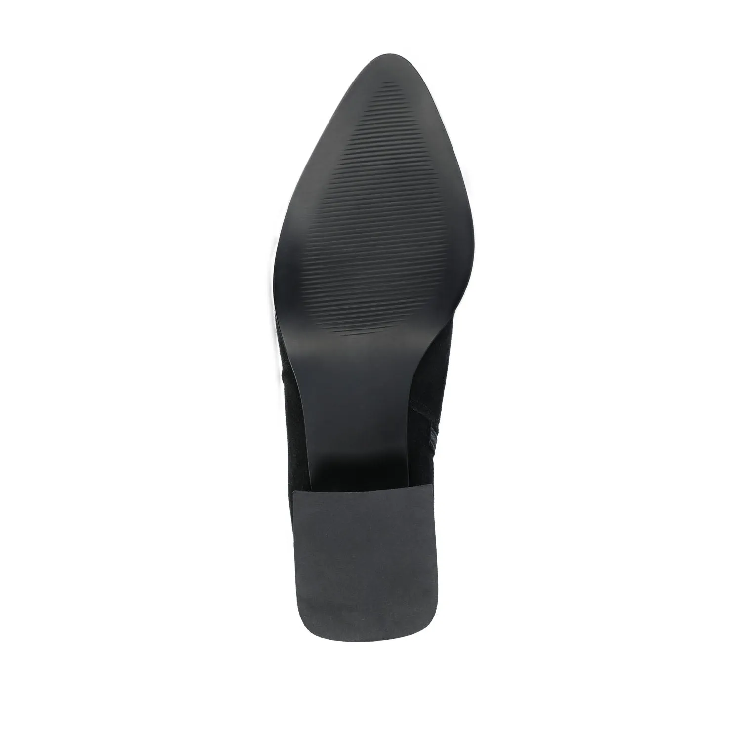 ESTELLE BLOCK HEELED BOOTIES IN FAUX LEATHER wind block