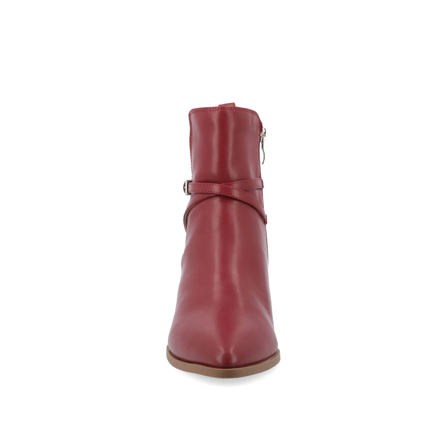 ESTELLE BLOCK HEELED BOOTIES IN FAUX LEATHER wind block