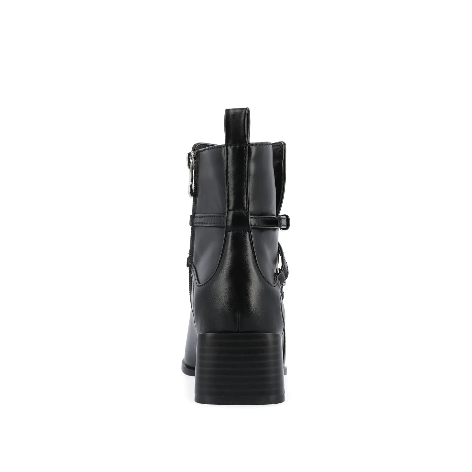 ESTELLE BLOCK HEELED BOOTIES IN FAUX LEATHER wind block