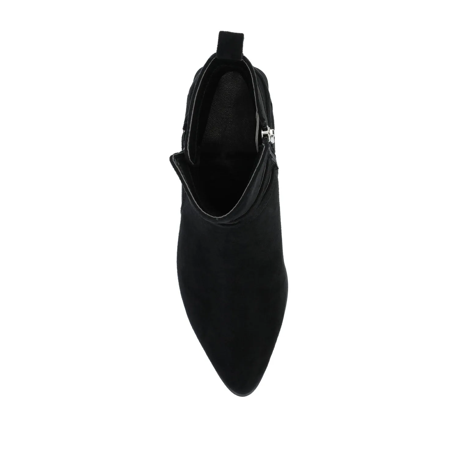 ESTELLE BLOCK HEELED BOOTIES IN FAUX LEATHER wind block