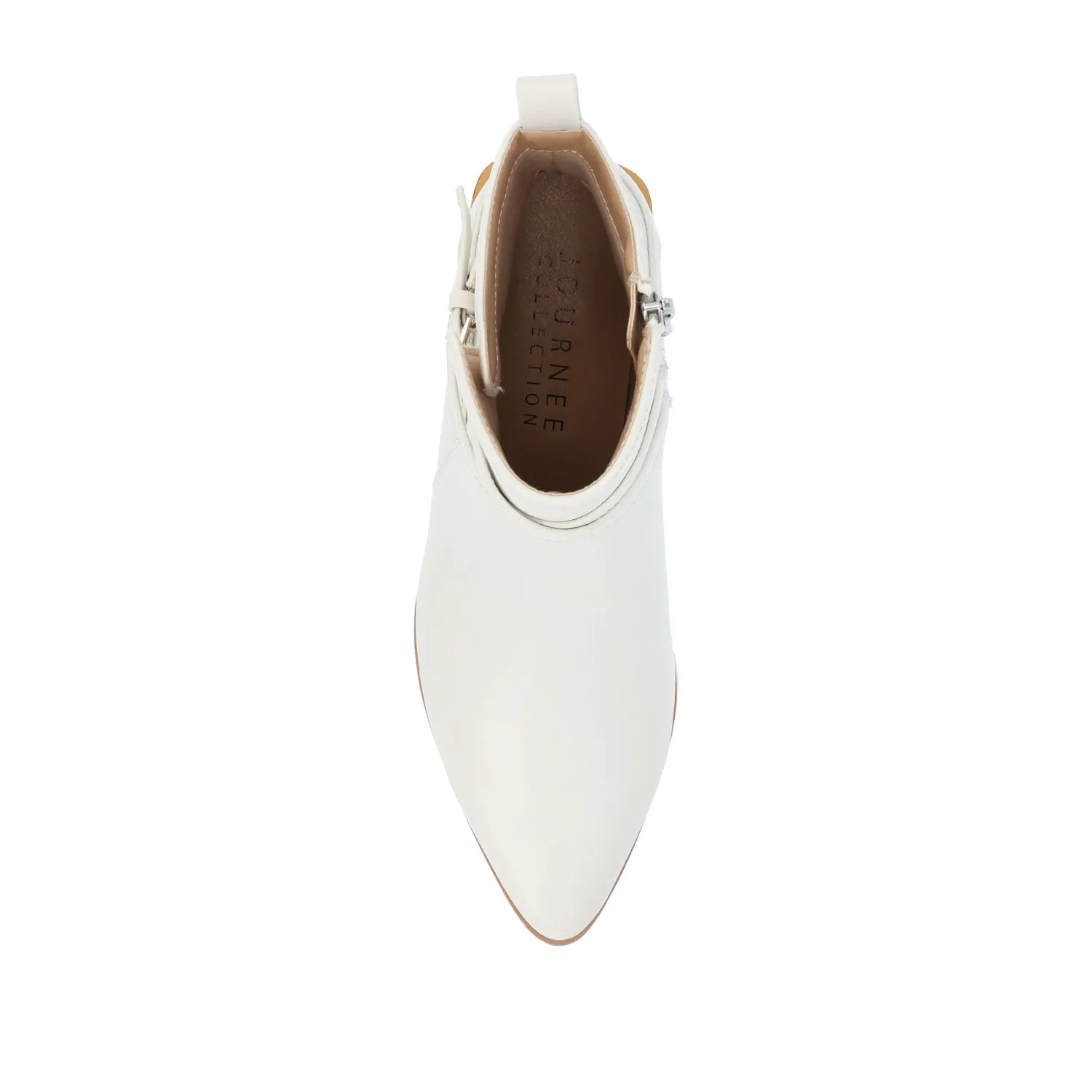 ESTELLE BLOCK HEELED BOOTIES IN FAUX LEATHER wind block