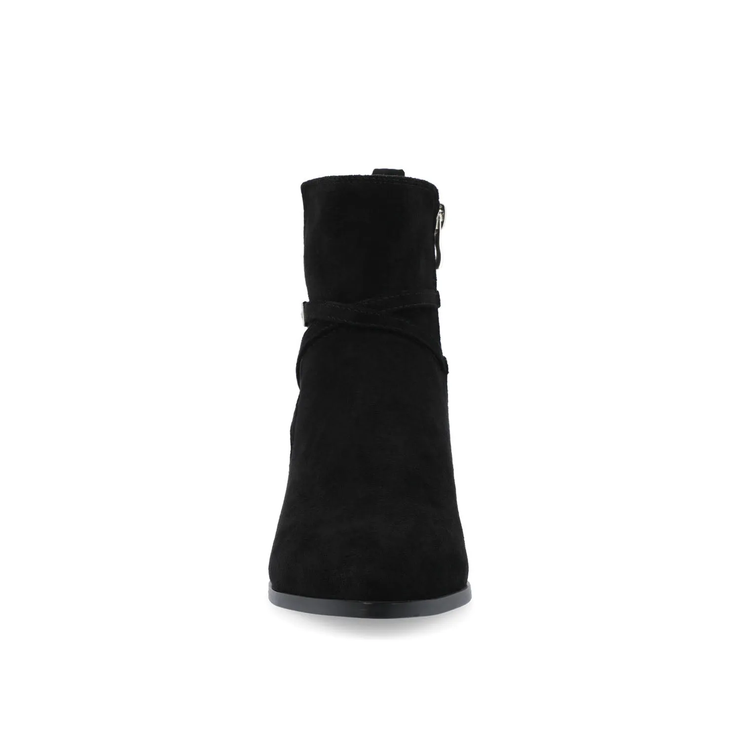 ESTELLE BLOCK HEELED BOOTIES IN FAUX LEATHER wind block