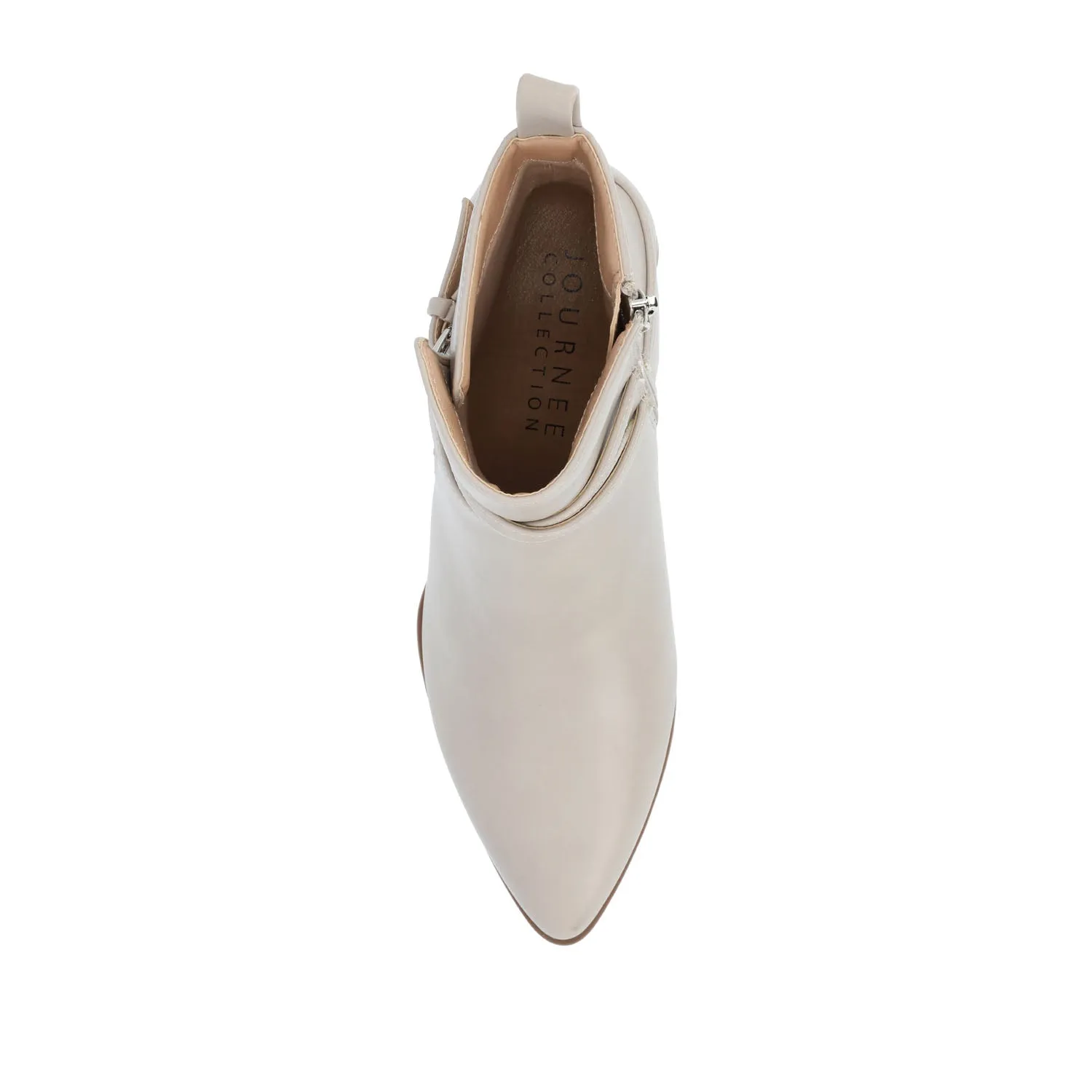 ESTELLE BLOCK HEELED BOOTIES IN FAUX LEATHER wind block