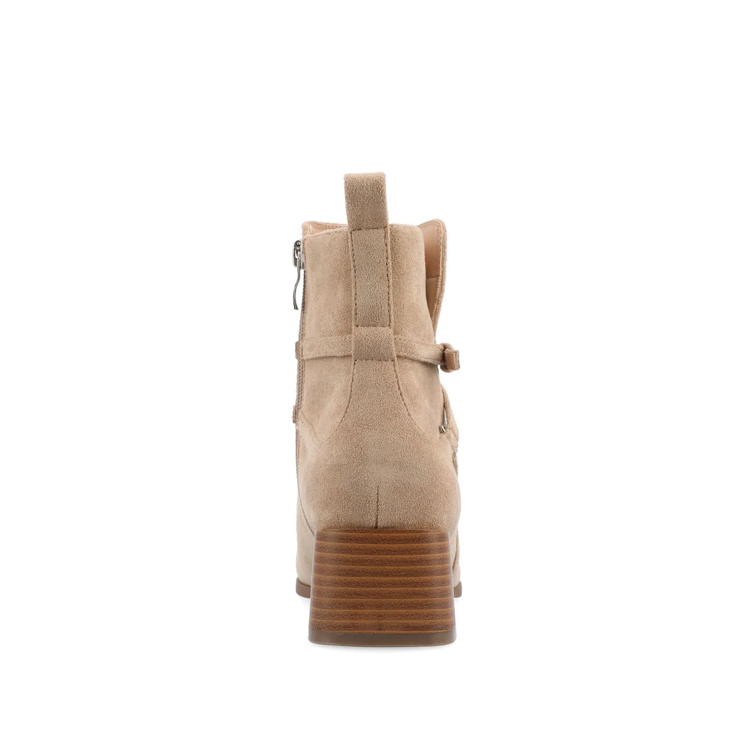 ESTELLE BLOCK HEELED BOOTIES IN FAUX LEATHER wind block
