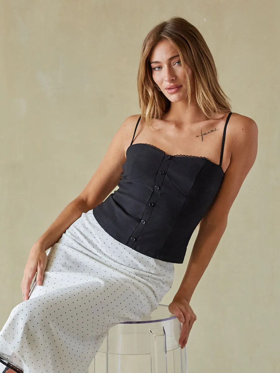 Estelle Button Up Bustier Top light breeze
