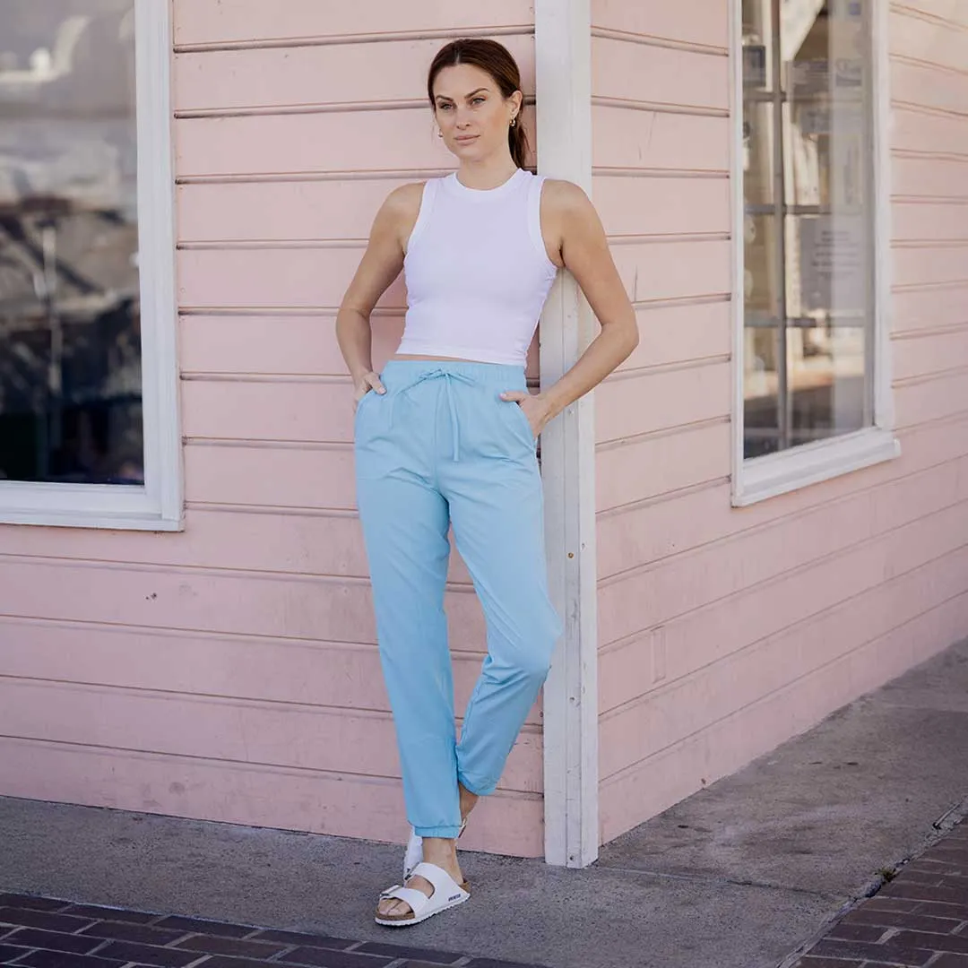 Everywhere Joggers, Aqua Blue ready now