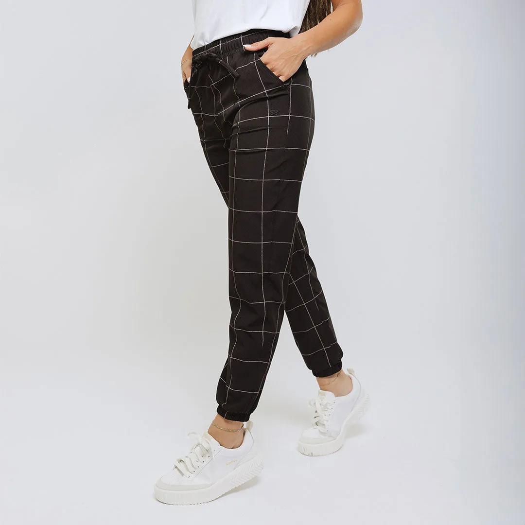 Everywhere Joggers, Black Windowpane active flex