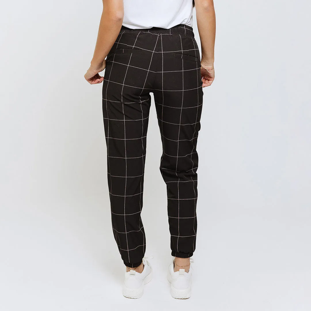 Everywhere Joggers, Black Windowpane active flex