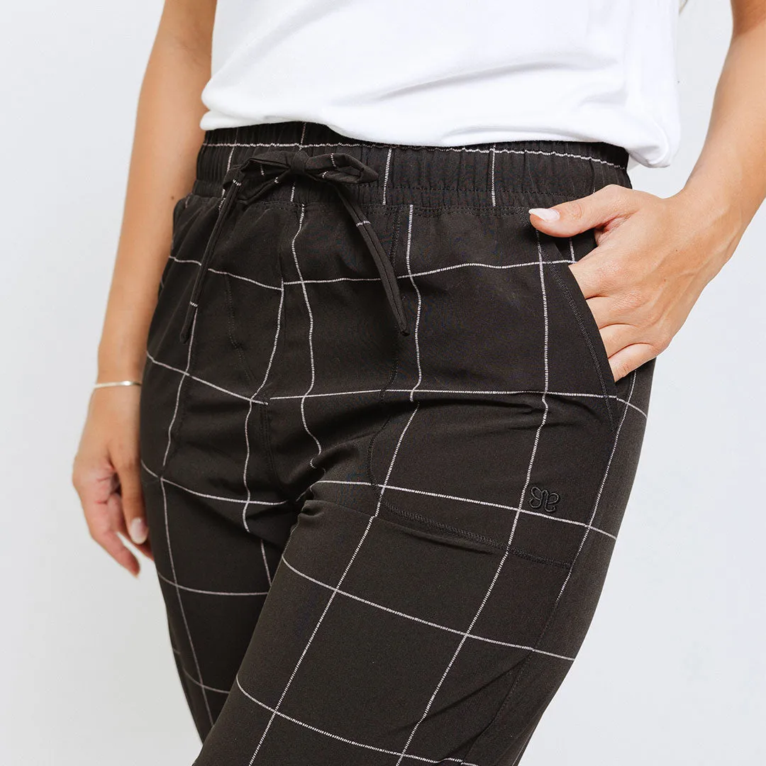 Everywhere Joggers, Black Windowpane active flex