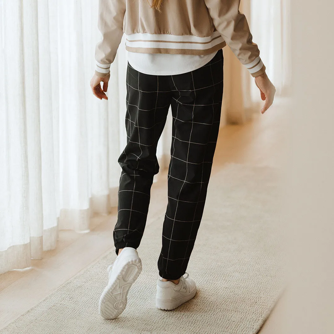 Everywhere Joggers, Black Windowpane active flex