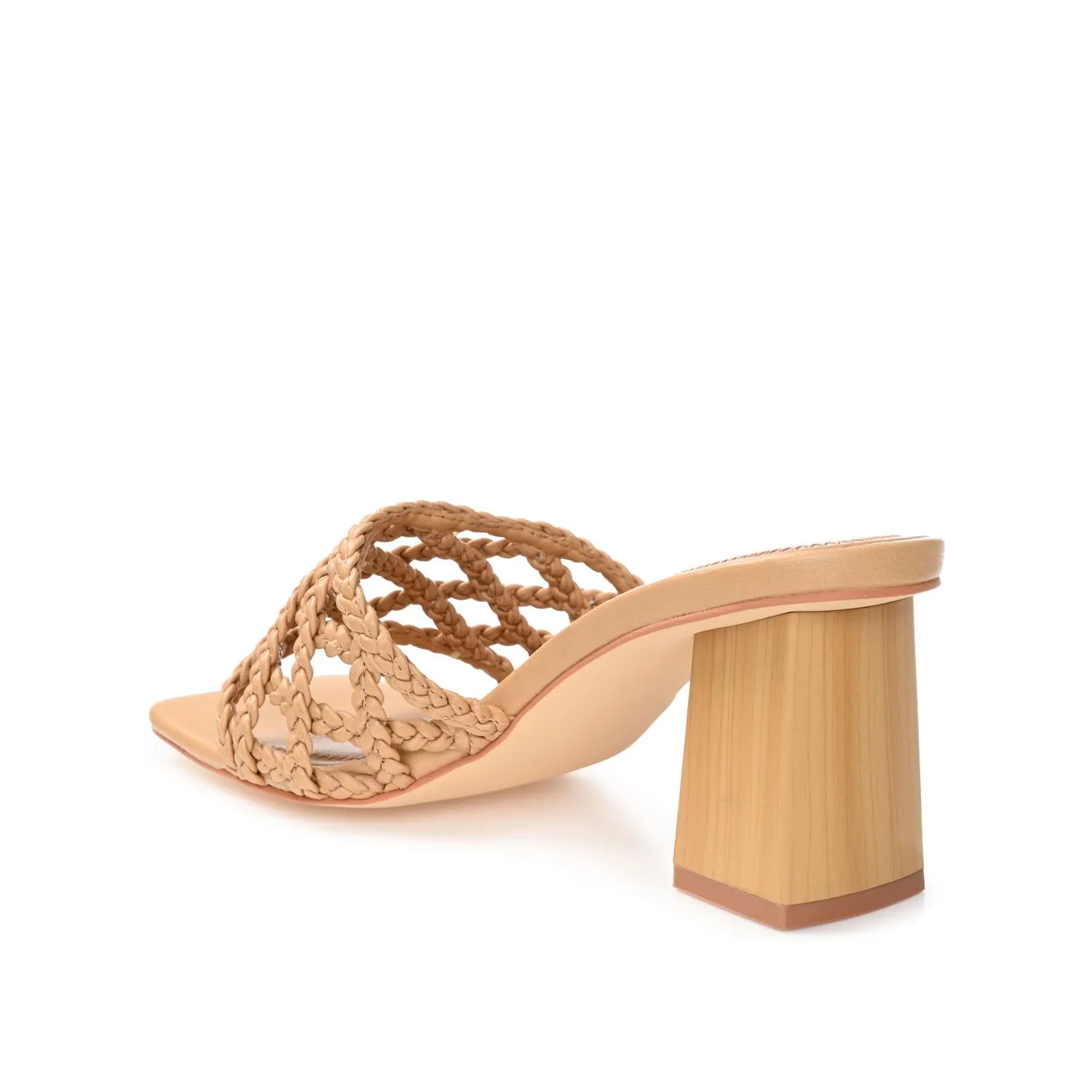 EVVIE HEELED SANDALS IN FAUX LEATHER nature mood