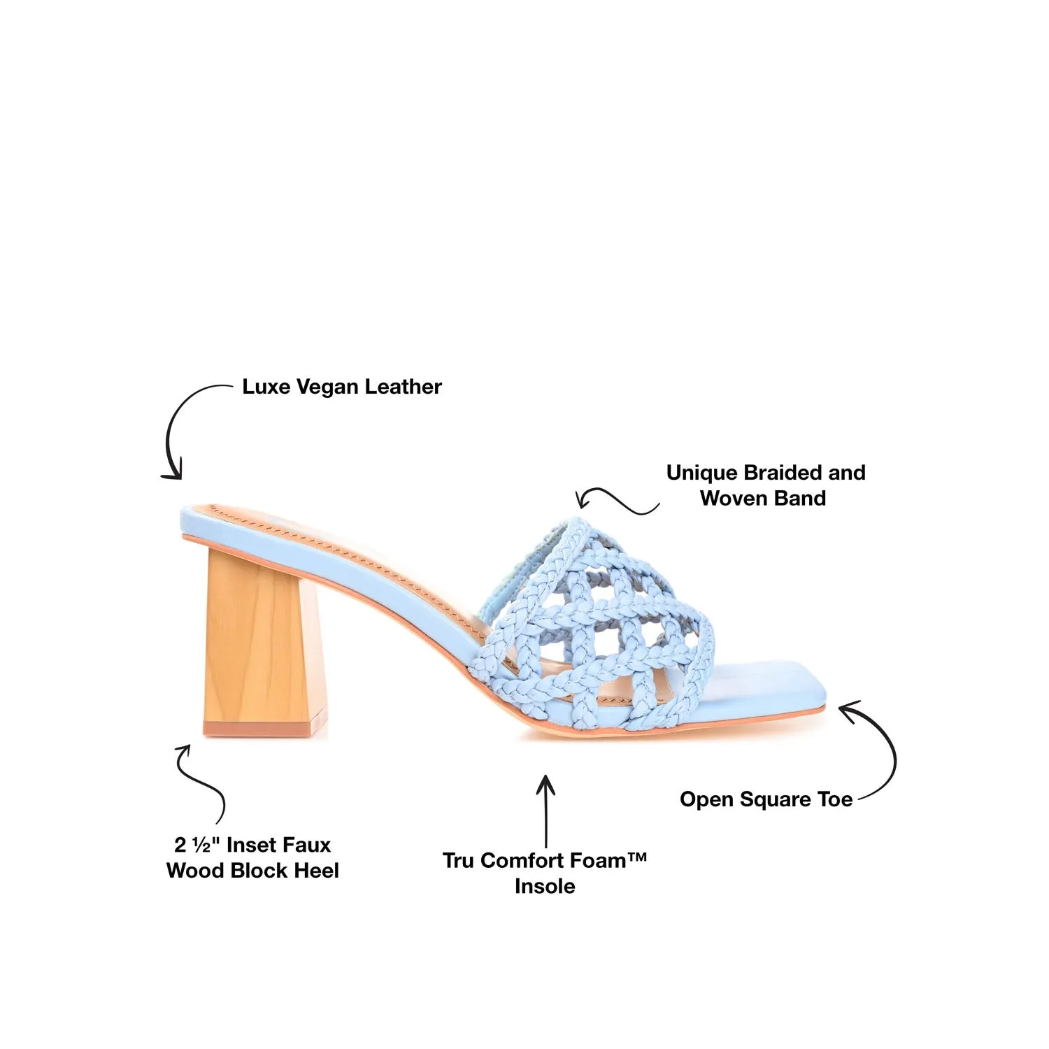 EVVIE HEELED SANDALS IN FAUX LEATHER nature mood