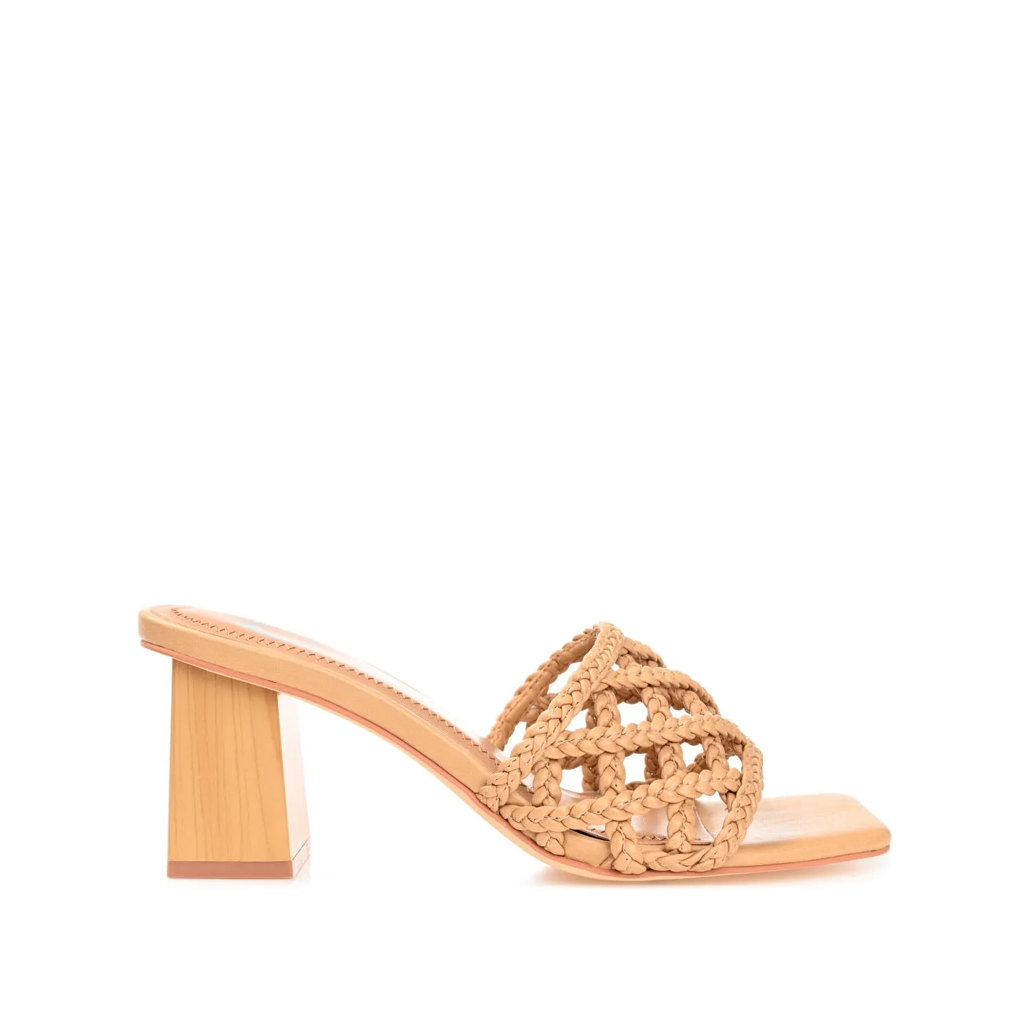 EVVIE HEELED SANDALS IN FAUX LEATHER nature mood