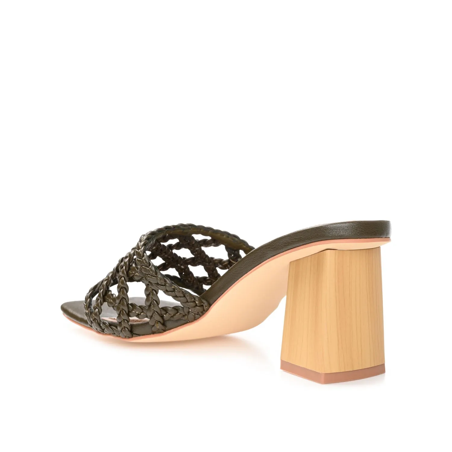 EVVIE HEELED SANDALS IN FAUX LEATHER nature mood