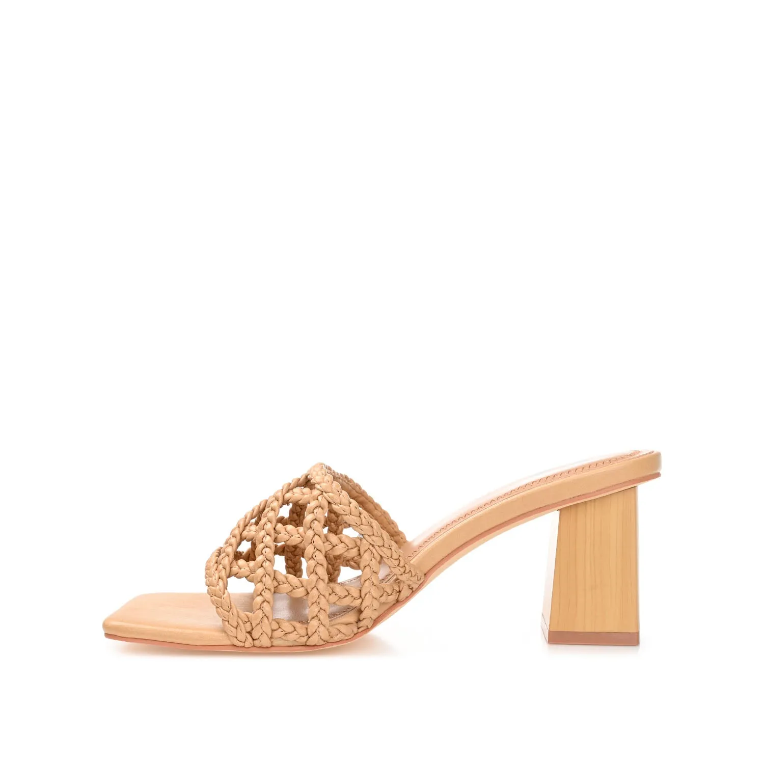 EVVIE HEELED SANDALS IN FAUX LEATHER nature mood