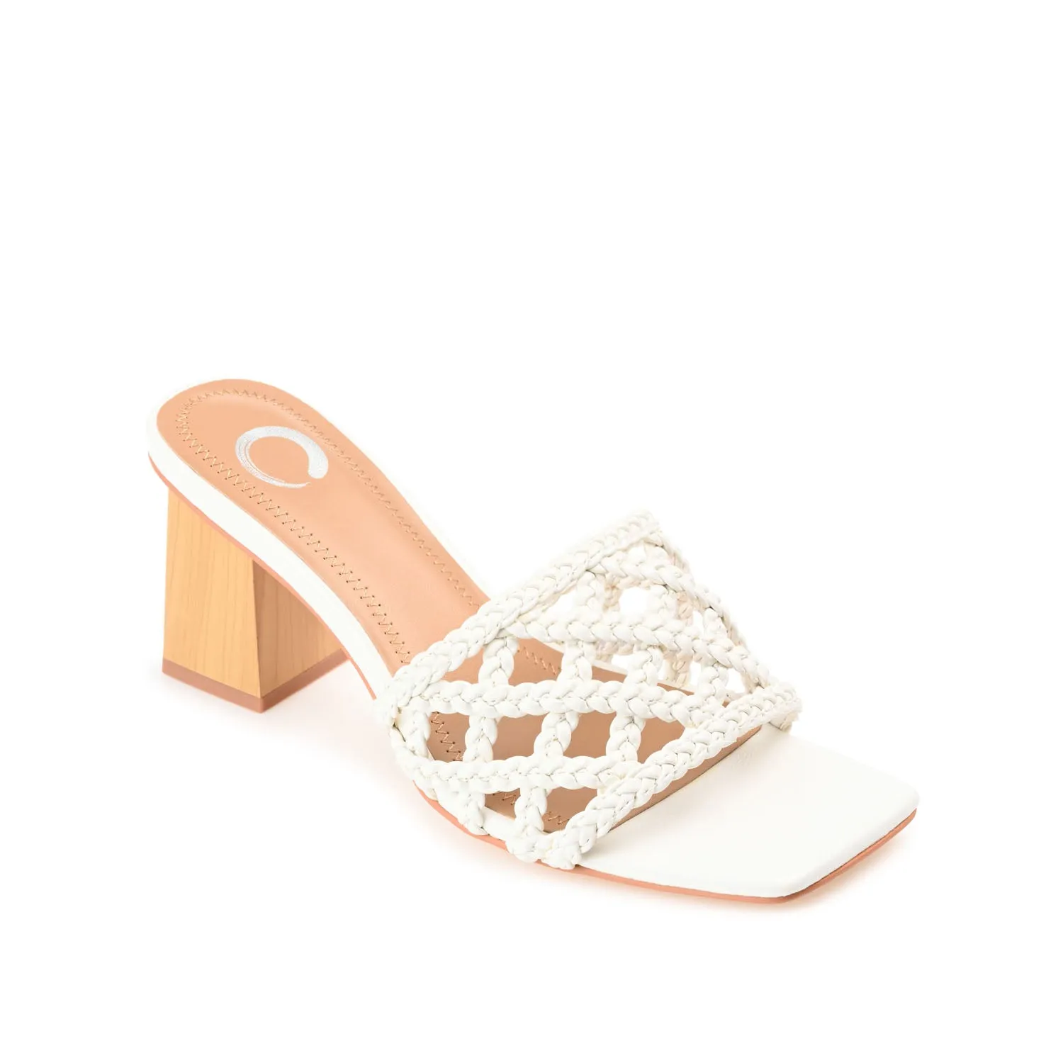 EVVIE HEELED SANDALS IN FAUX LEATHER nature mood