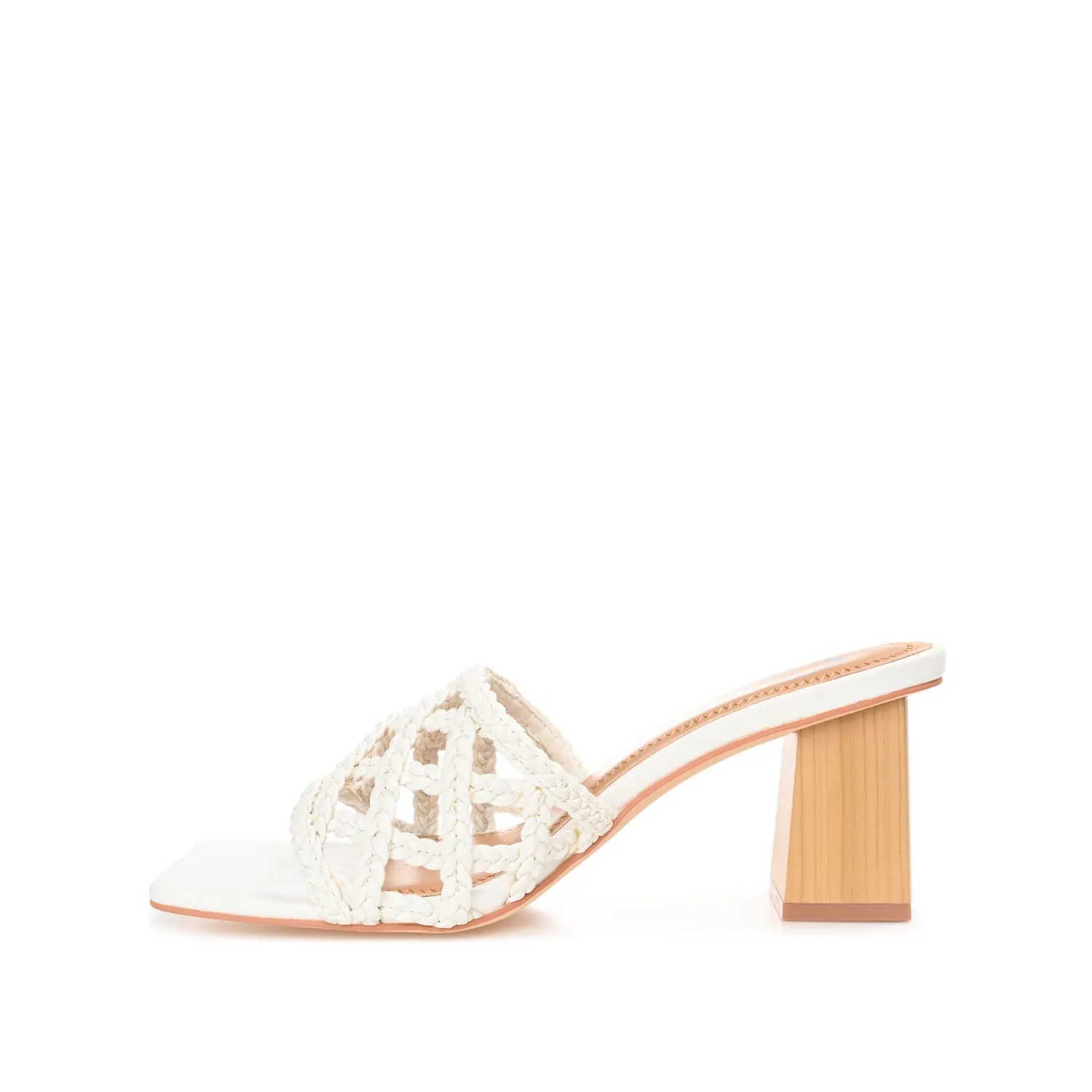 EVVIE HEELED SANDALS IN FAUX LEATHER nature mood
